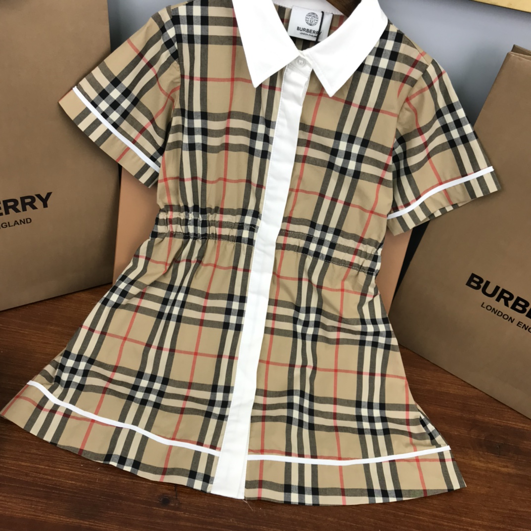 Burberry 2022 New Girl Grid Dress