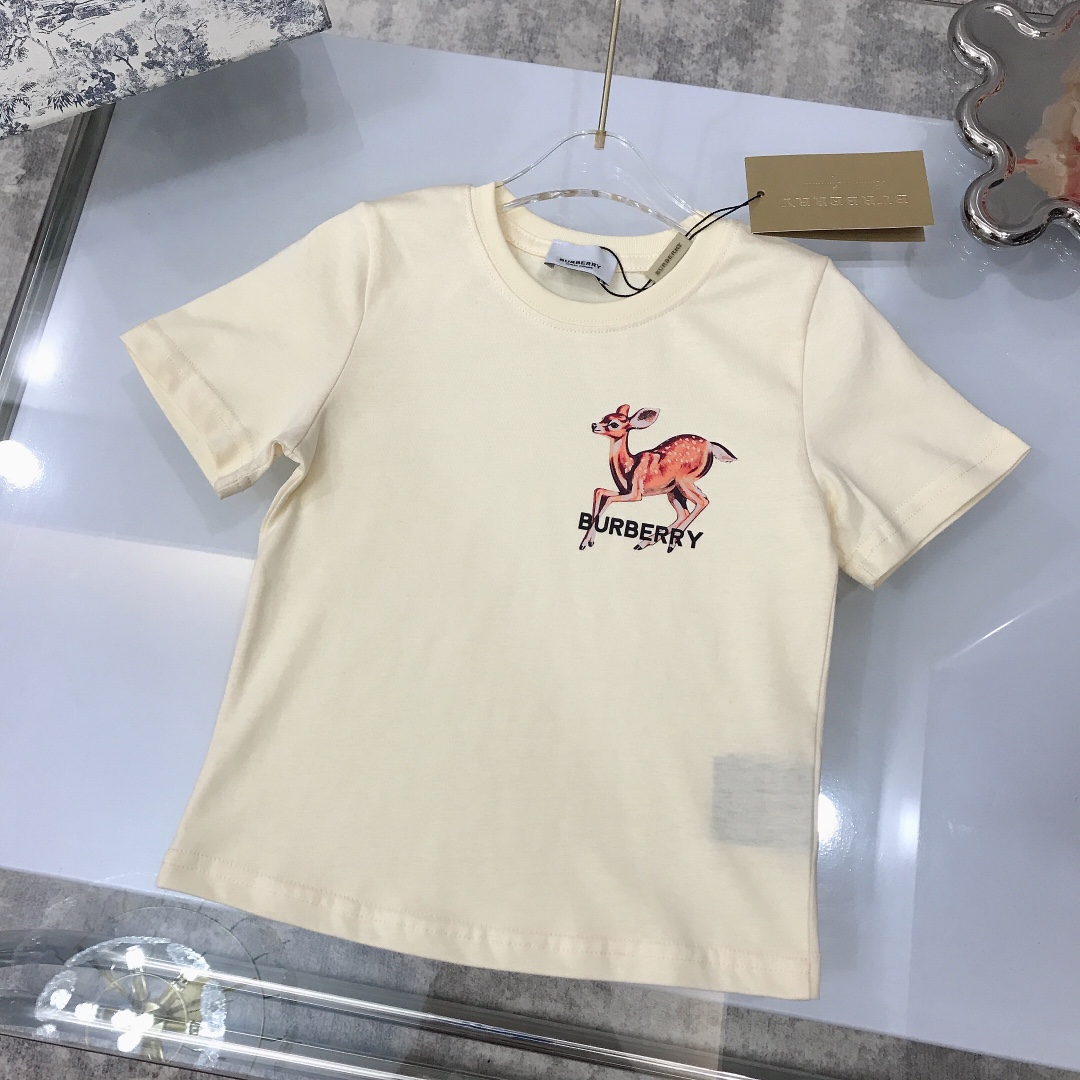 Burberry 2022 New Children T-shirt in Beige