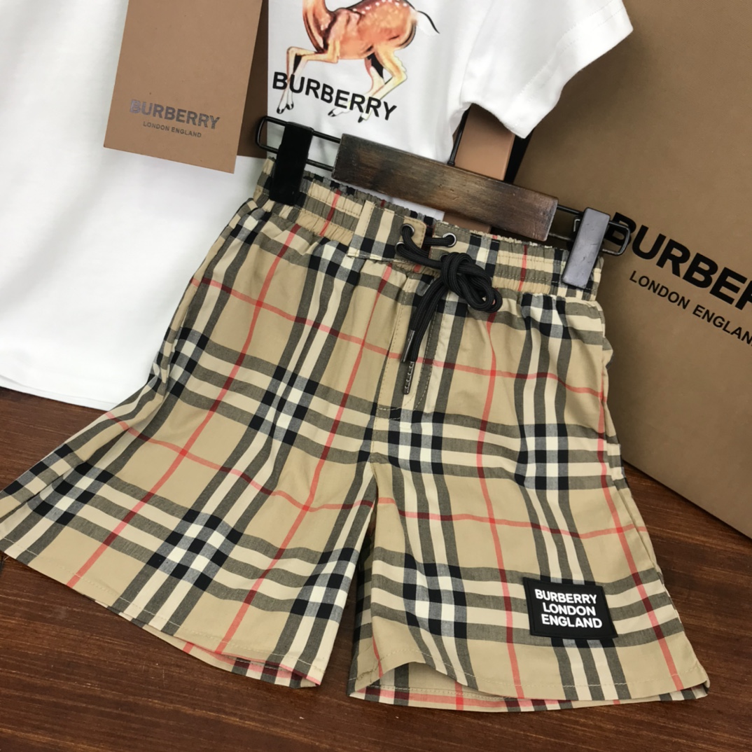 Burberry 2022 New Children T-shirt and Shorts Set