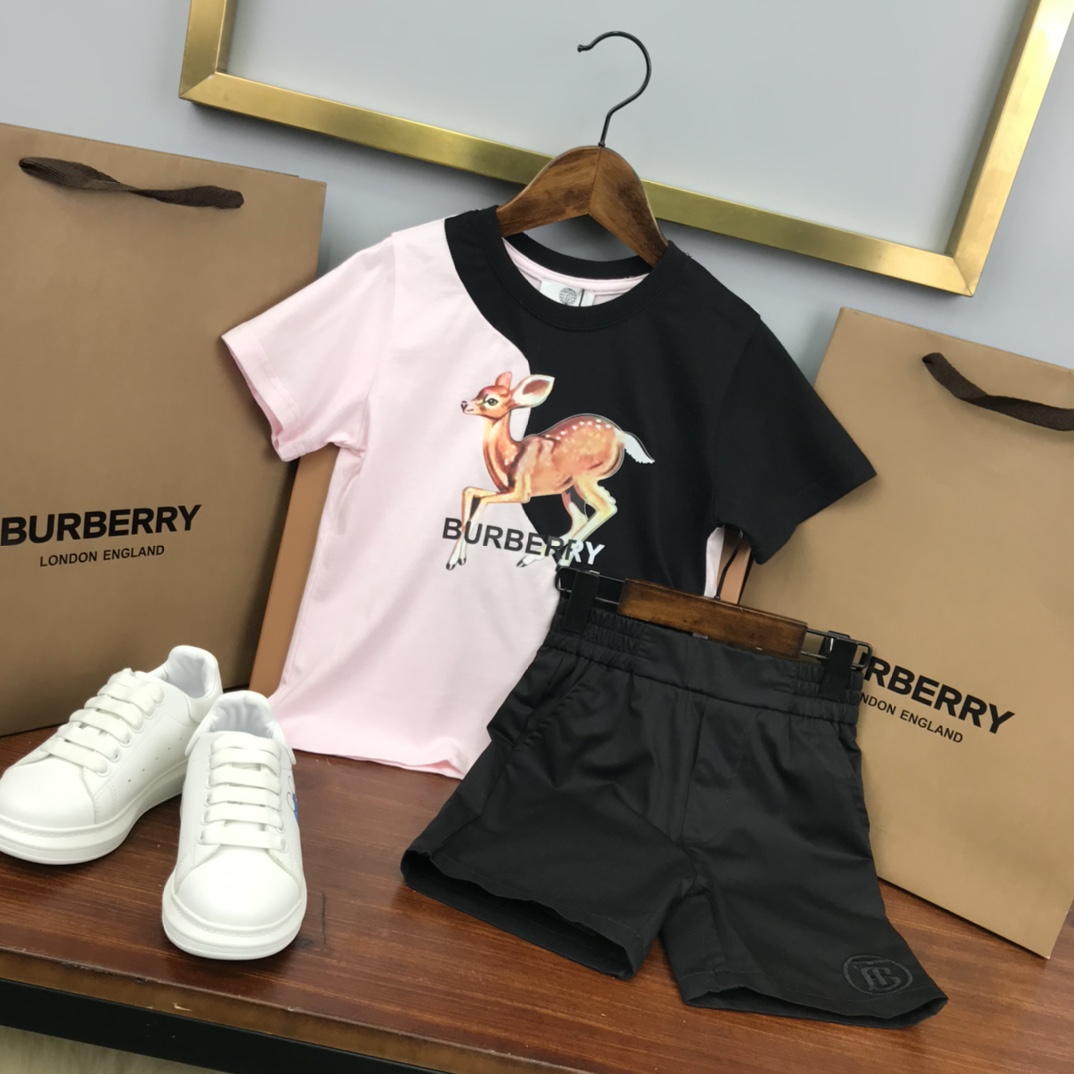 Burberry 2022 New Children T-shirt and Shorts Set