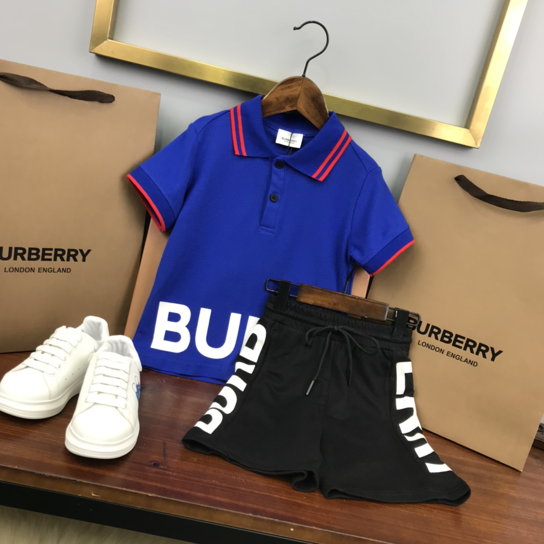 Burberry 2022 New Children T-shirt and Shorts Set