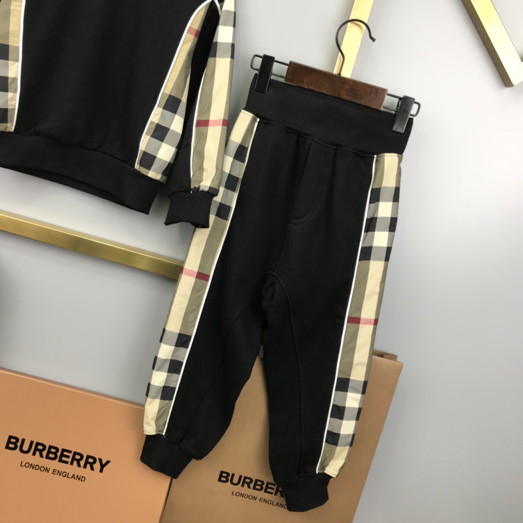 Burberry 2022 New Children Hoodies and Pants Set