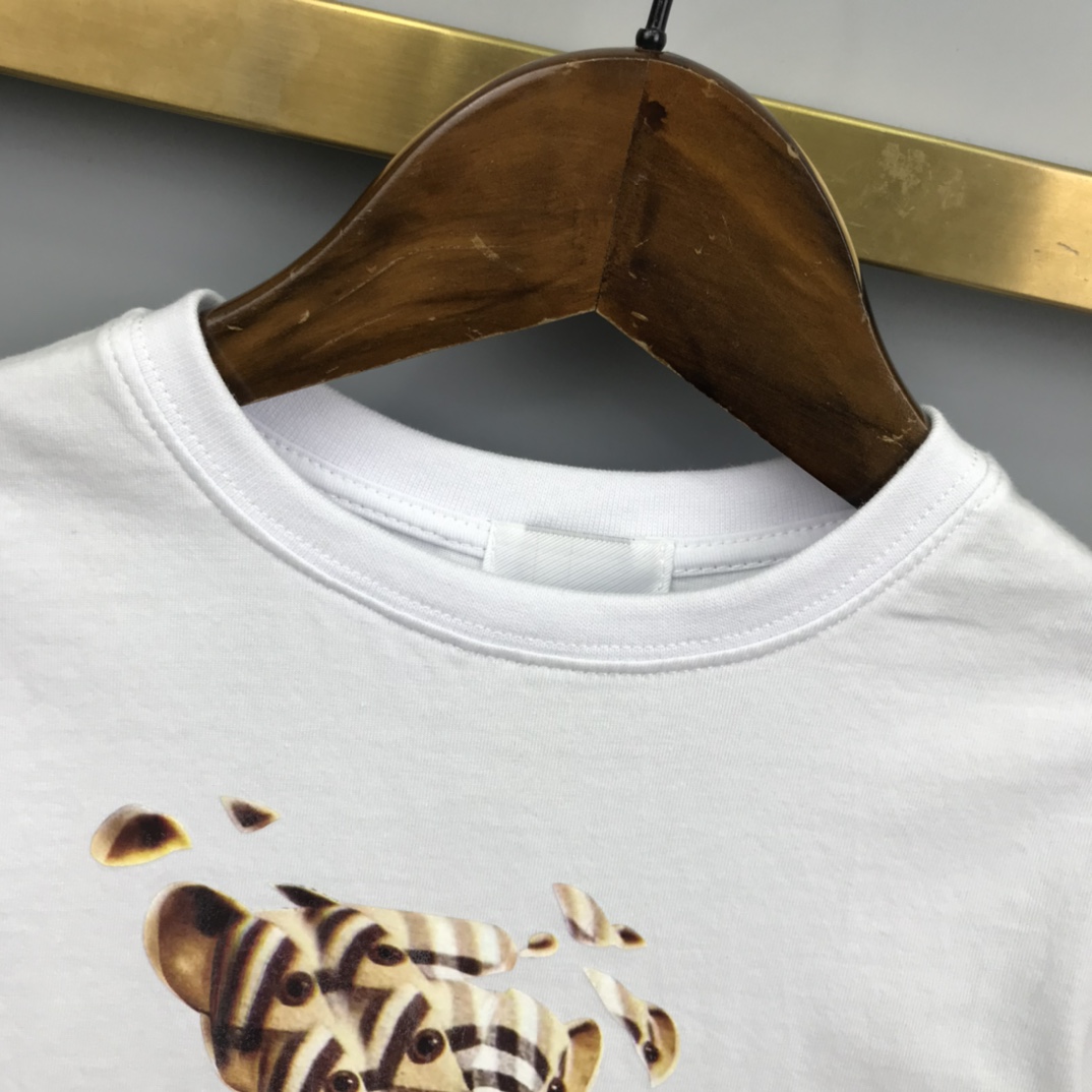 Burberry 2022 New Bear Print Children T-shirt