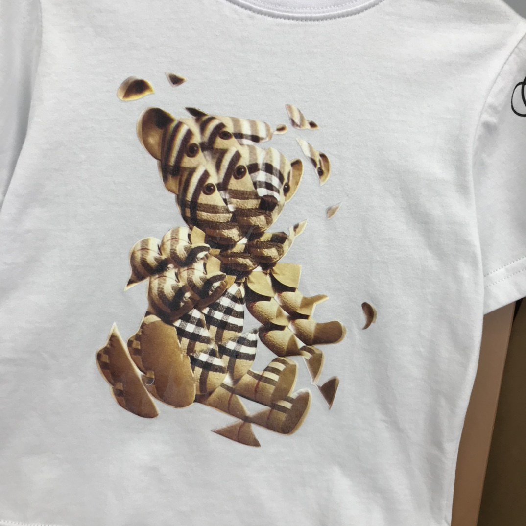 Burberry 2022 New Bear Print Children T-shirt