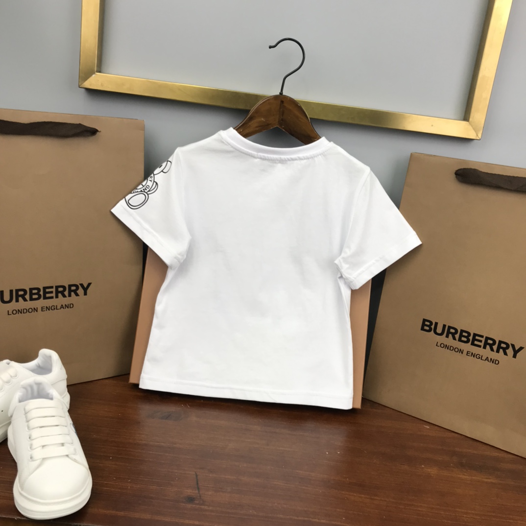 Burberry 2022 New Bear Print Children T-shirt