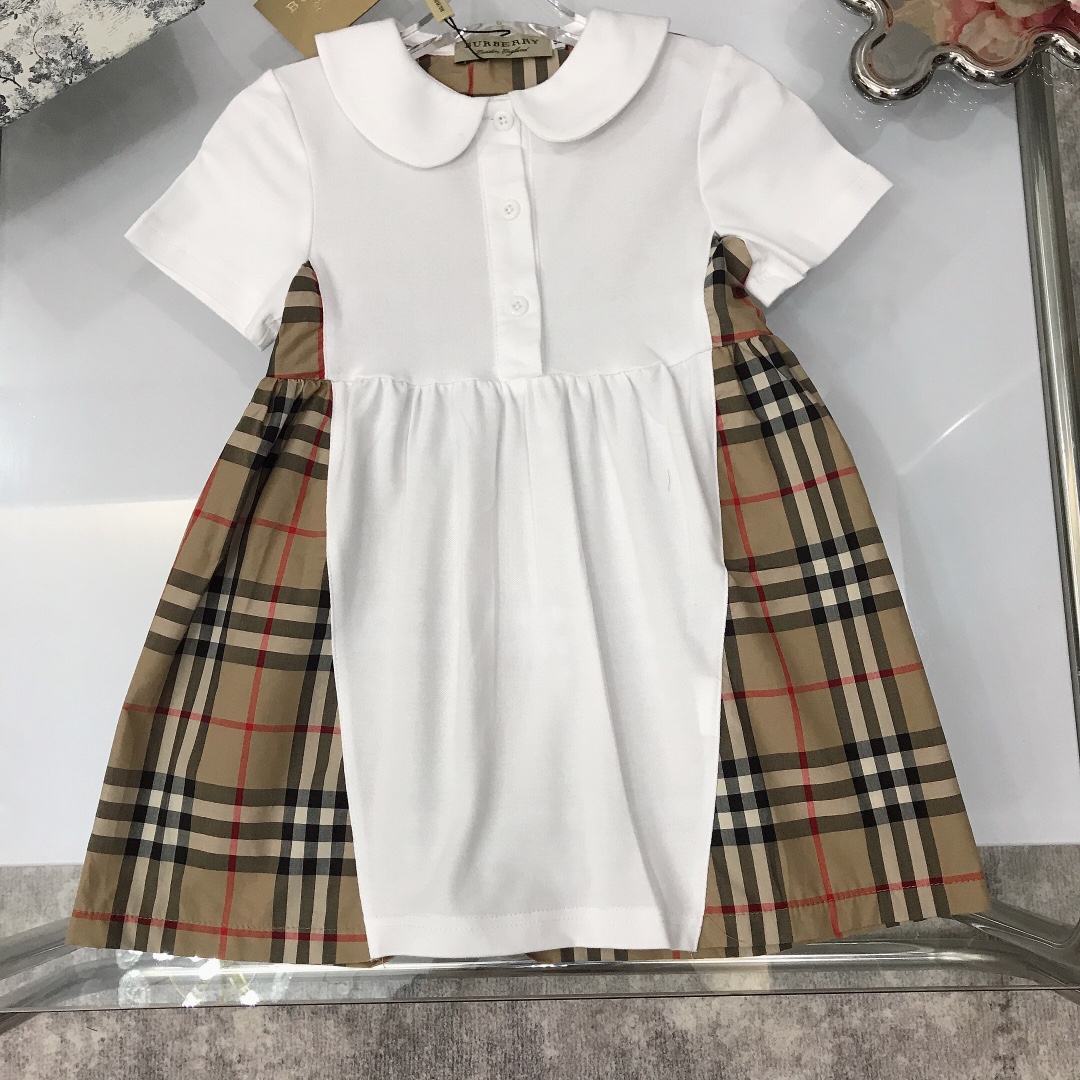 Burberry 2022 Classic Girl Color matching Dress