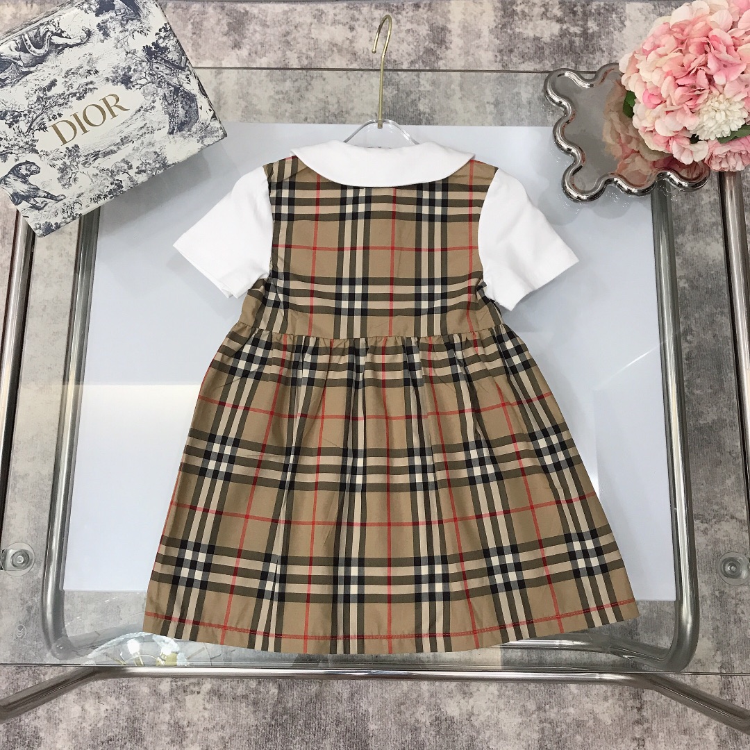 Burberry 2022 Classic Girl Color matching Dress