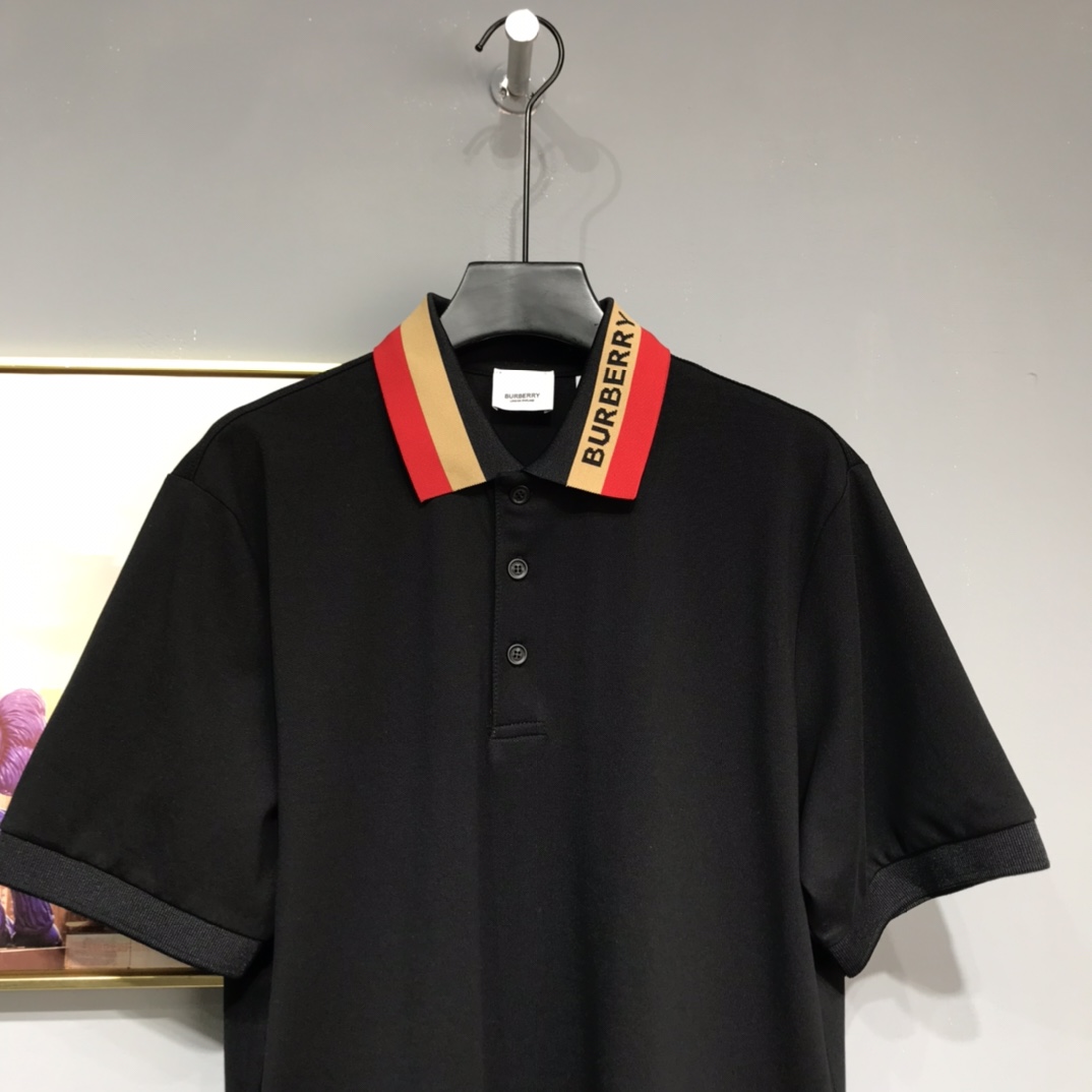 Burberry 2021SS Striped Loose POLO