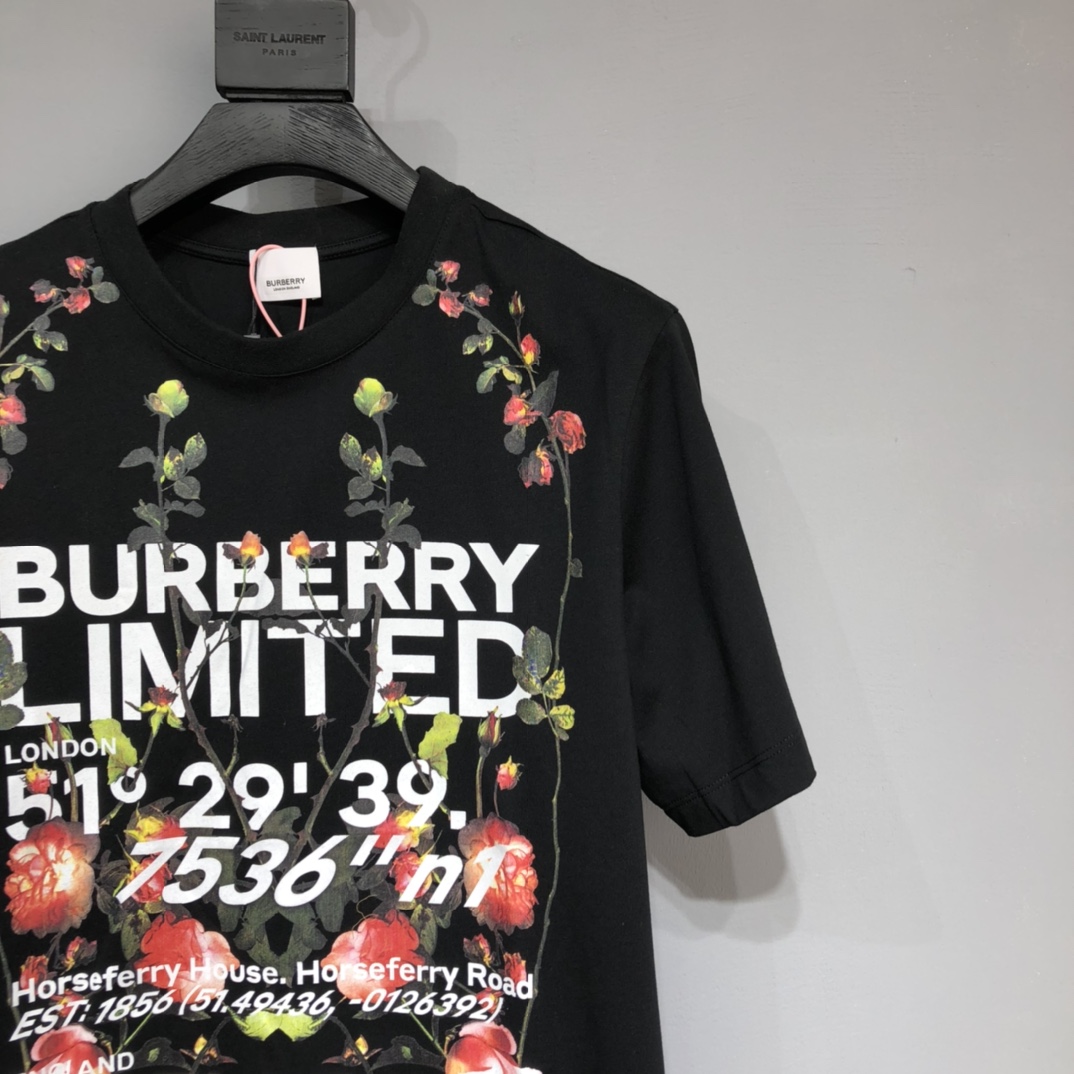 Burberry 2021ss printing short sleeve shirt