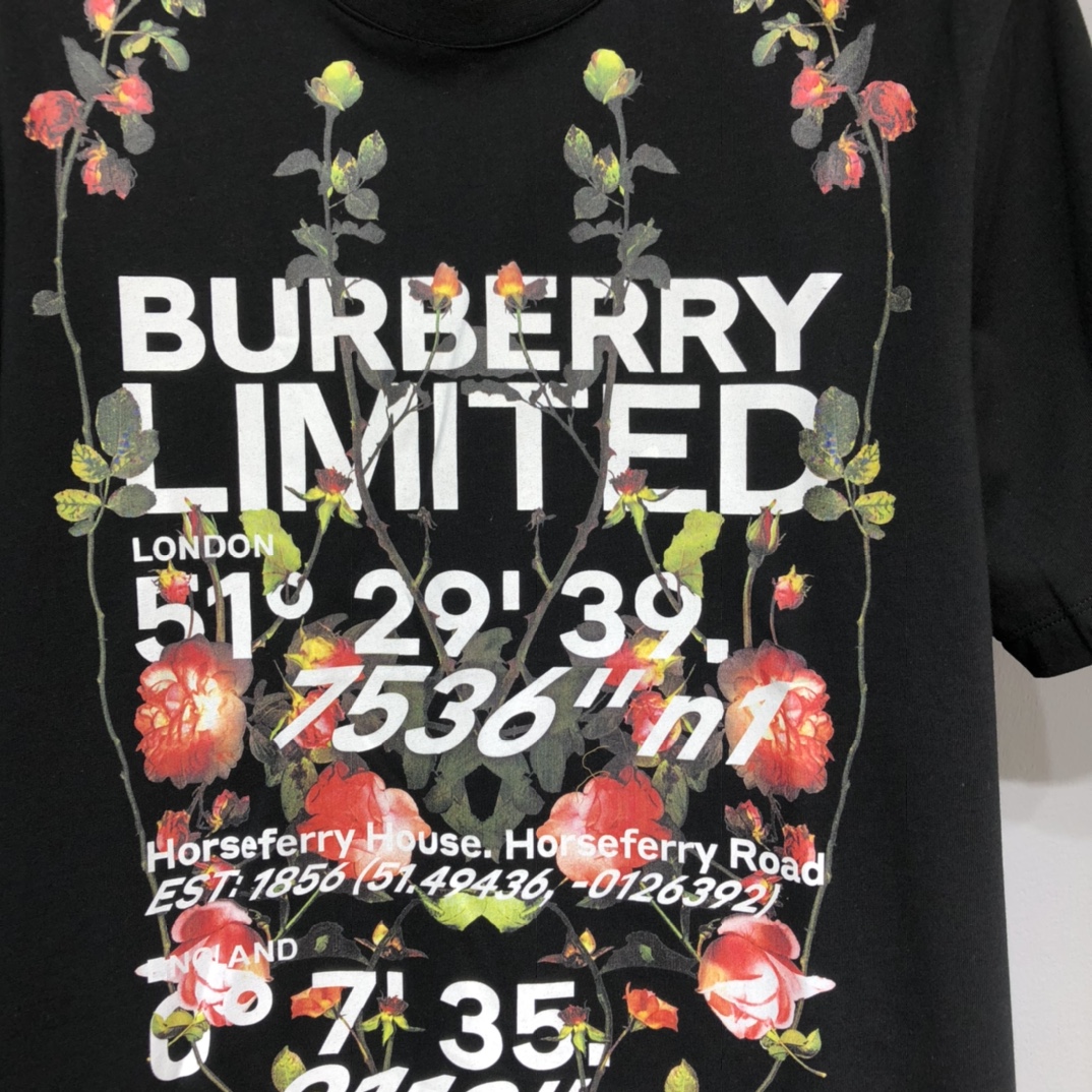 Burberry 2021ss printing short sleeve shirt