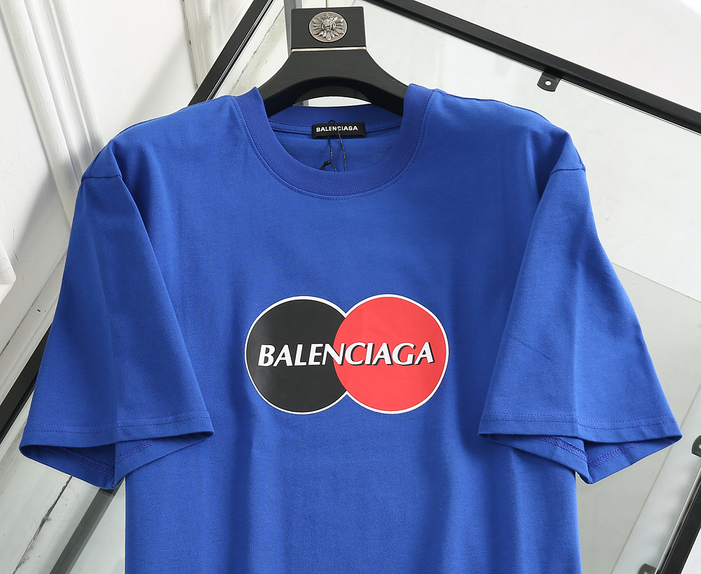 Balenciaga T-Shirt Two Color Ball in Blue