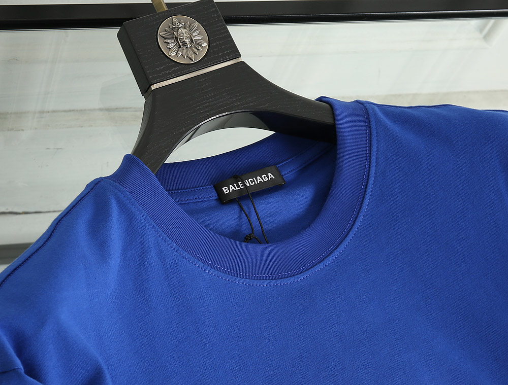 Balenciaga T-Shirt Two Color Ball in Blue