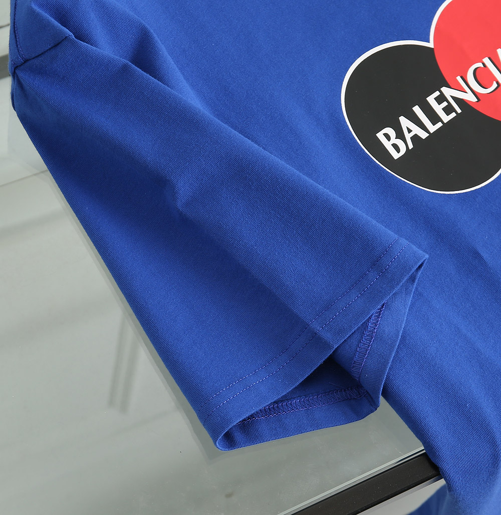 Balenciaga T-Shirt Two Color Ball in Blue