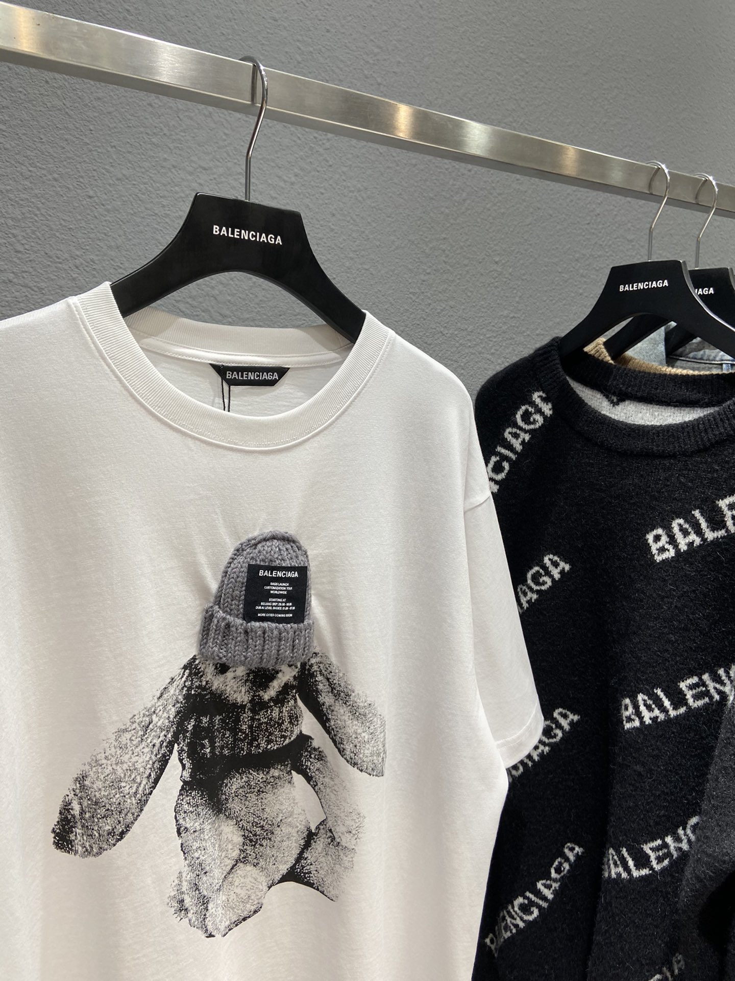 Balenciaga T-Shirt Printed in White