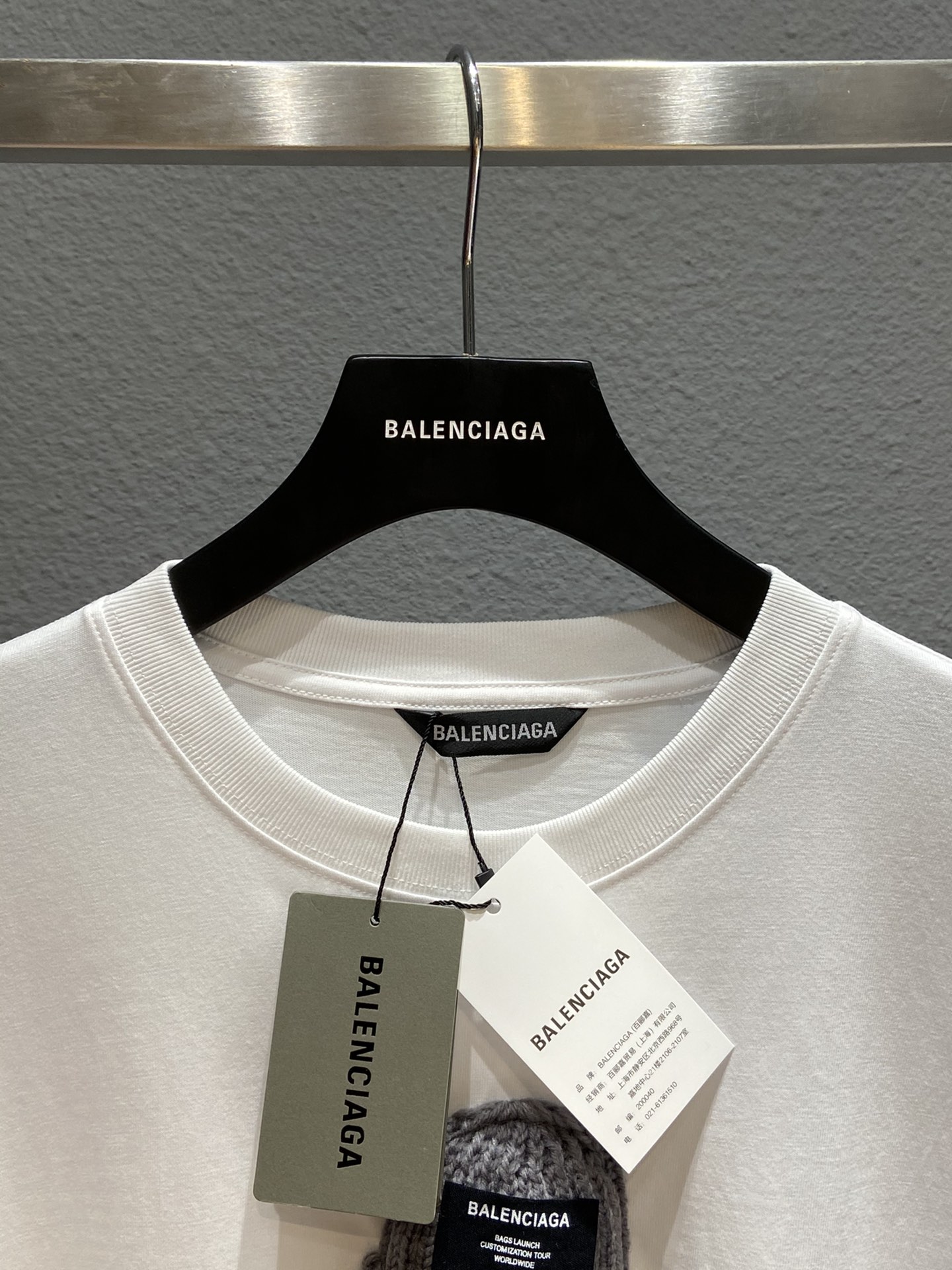 Balenciaga T-Shirt Printed in White