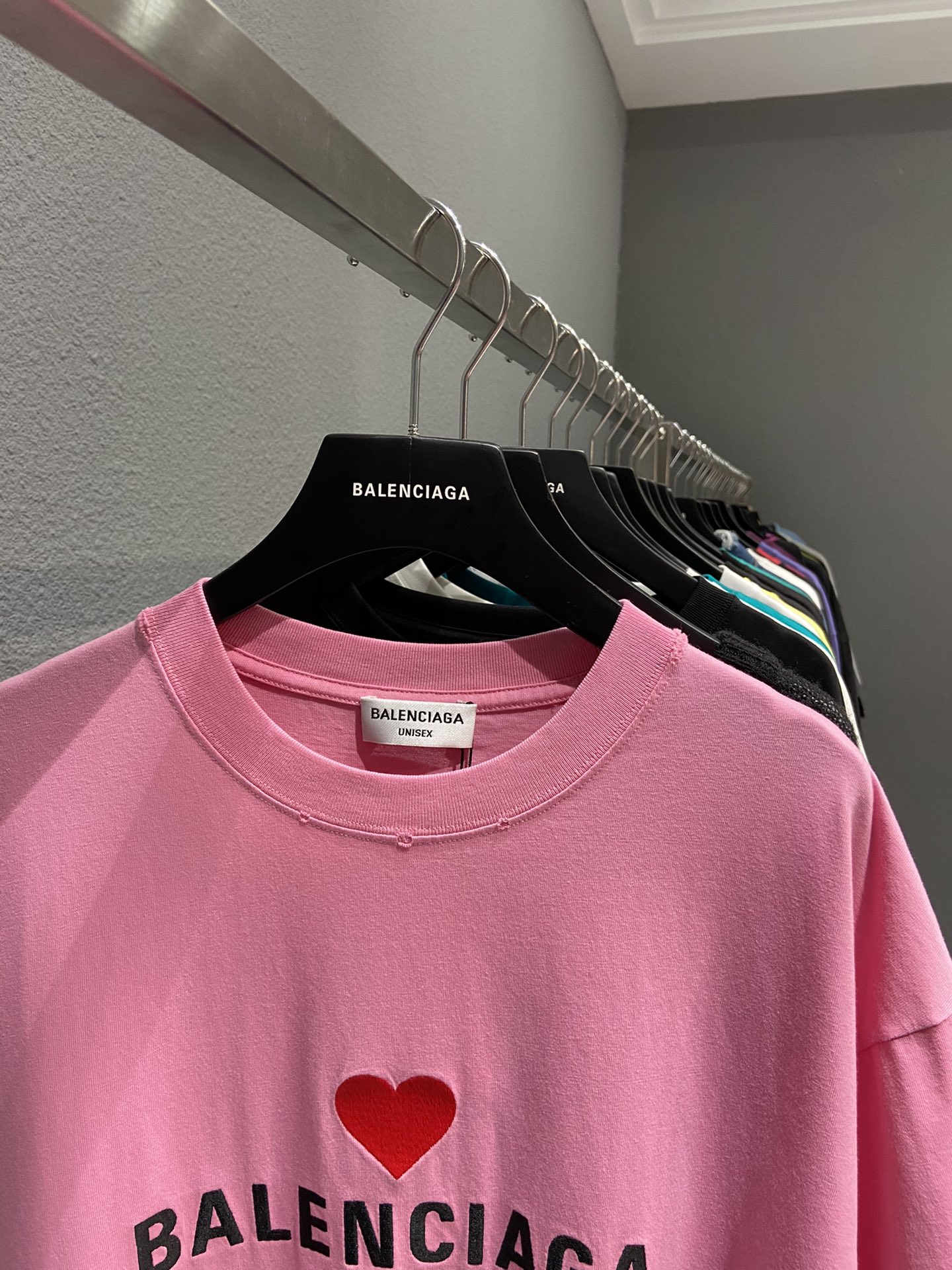 Balenciaga T-Shirt Printed in Pink