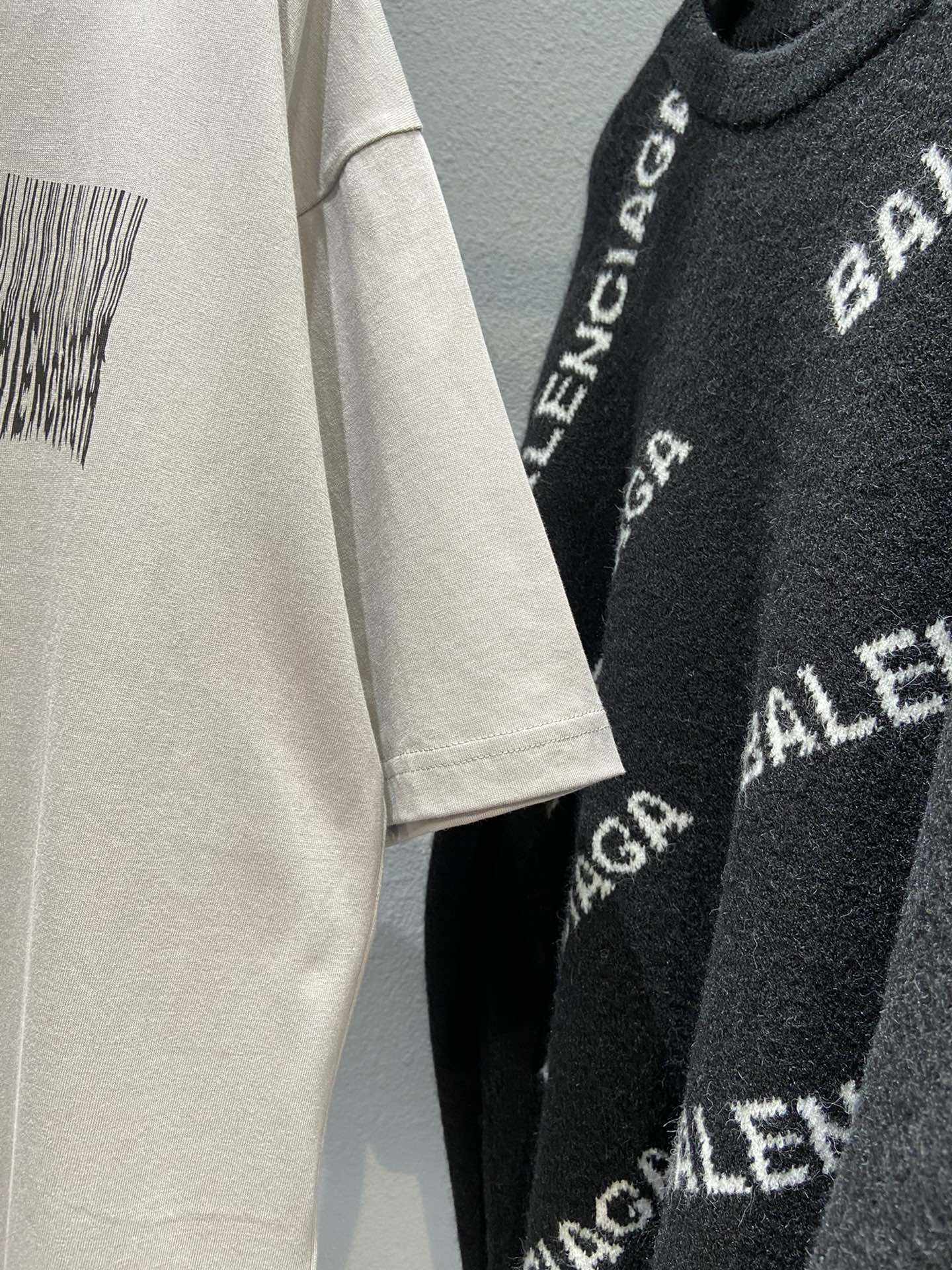 Balenciaga T-Shirt Printed in Cream