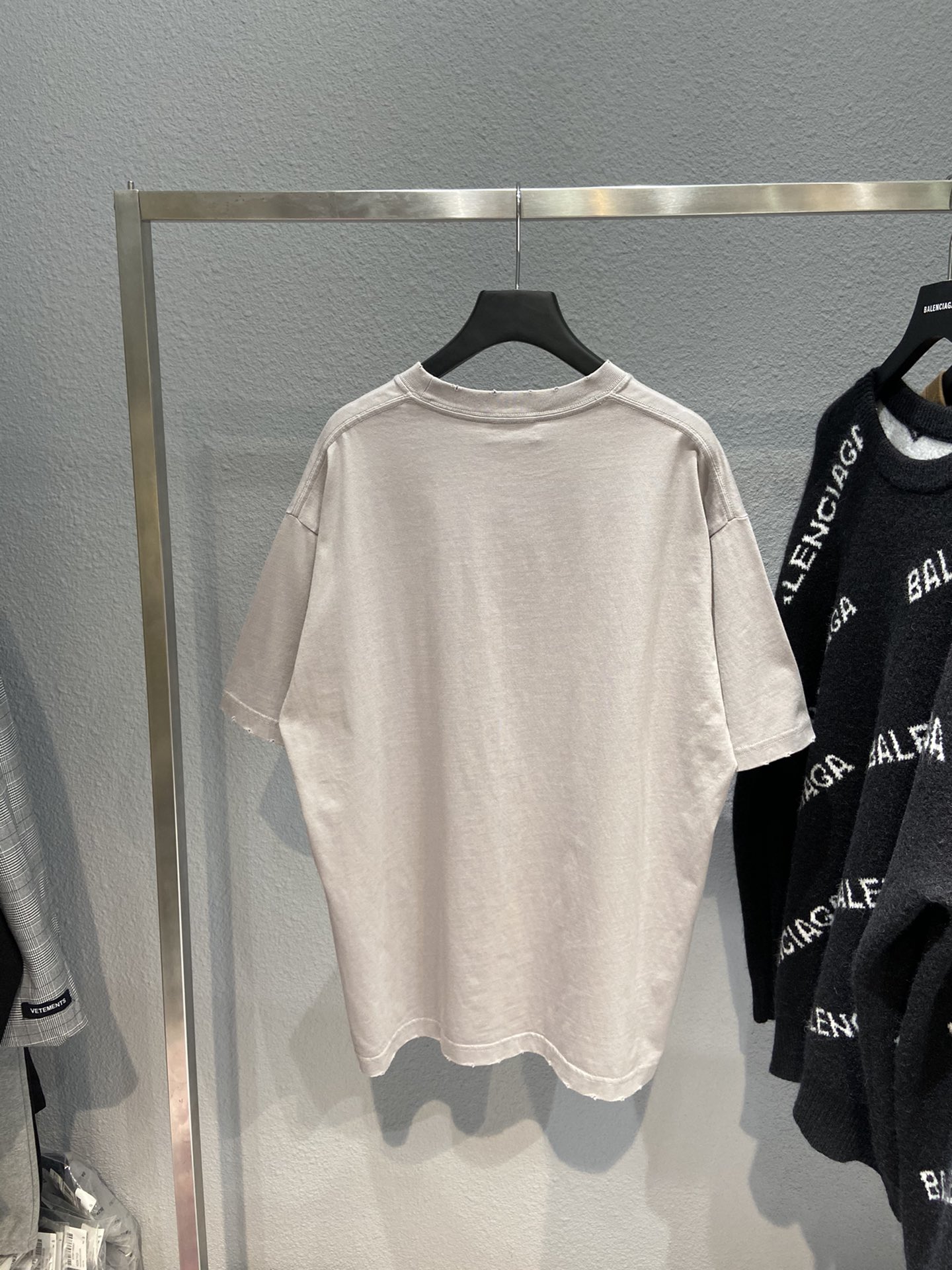 Balenciaga T-Shirt Printed in Cream