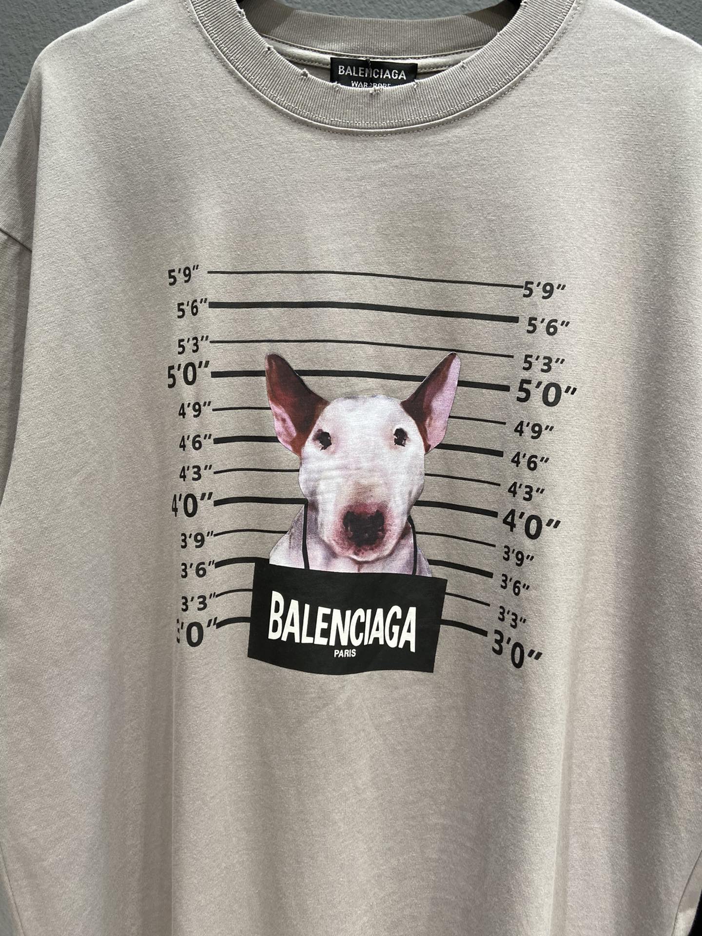 Balenciaga T-Shirt Printed in Cream