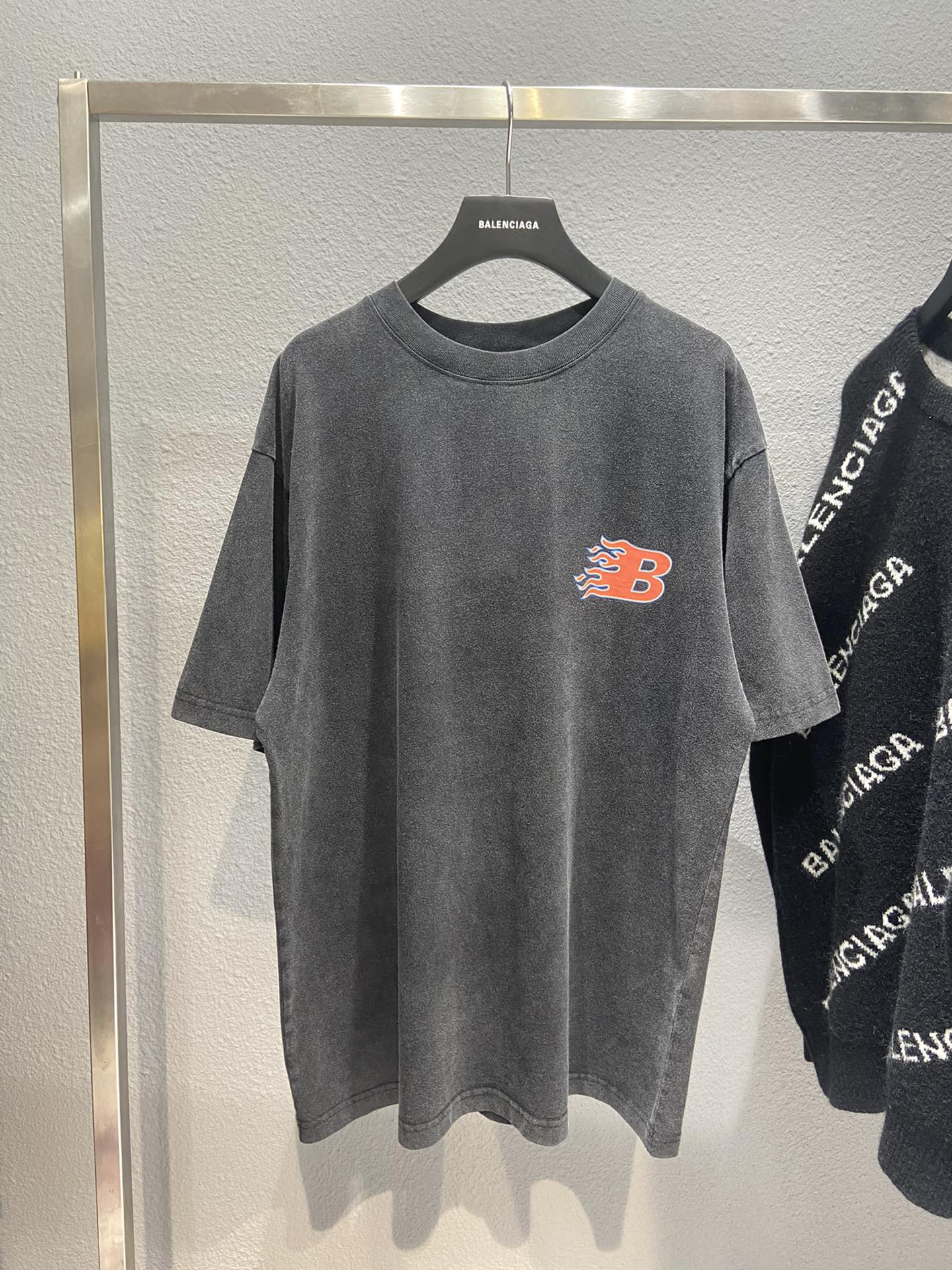 Balenciaga T-Shirt Printed in Black