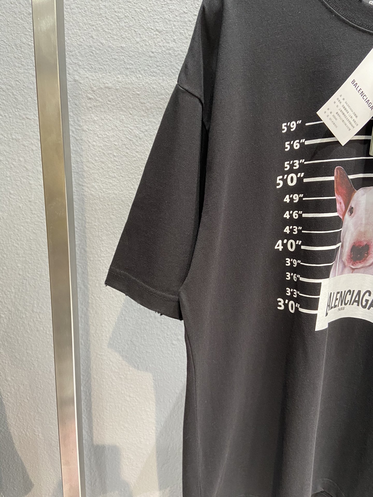 Balenciaga T-Shirt Printed in Black