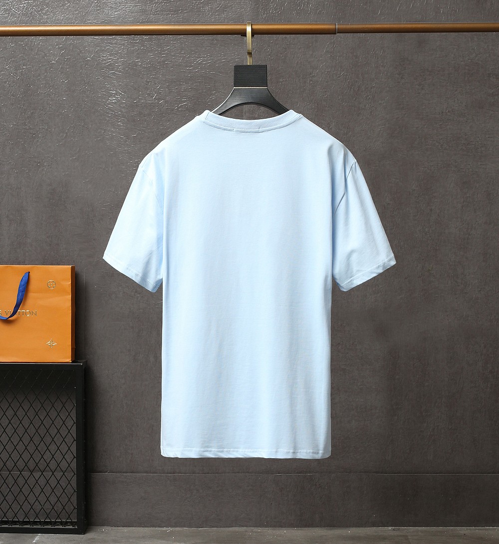 Balenciaga T-Shirt Paris Chest in Blue