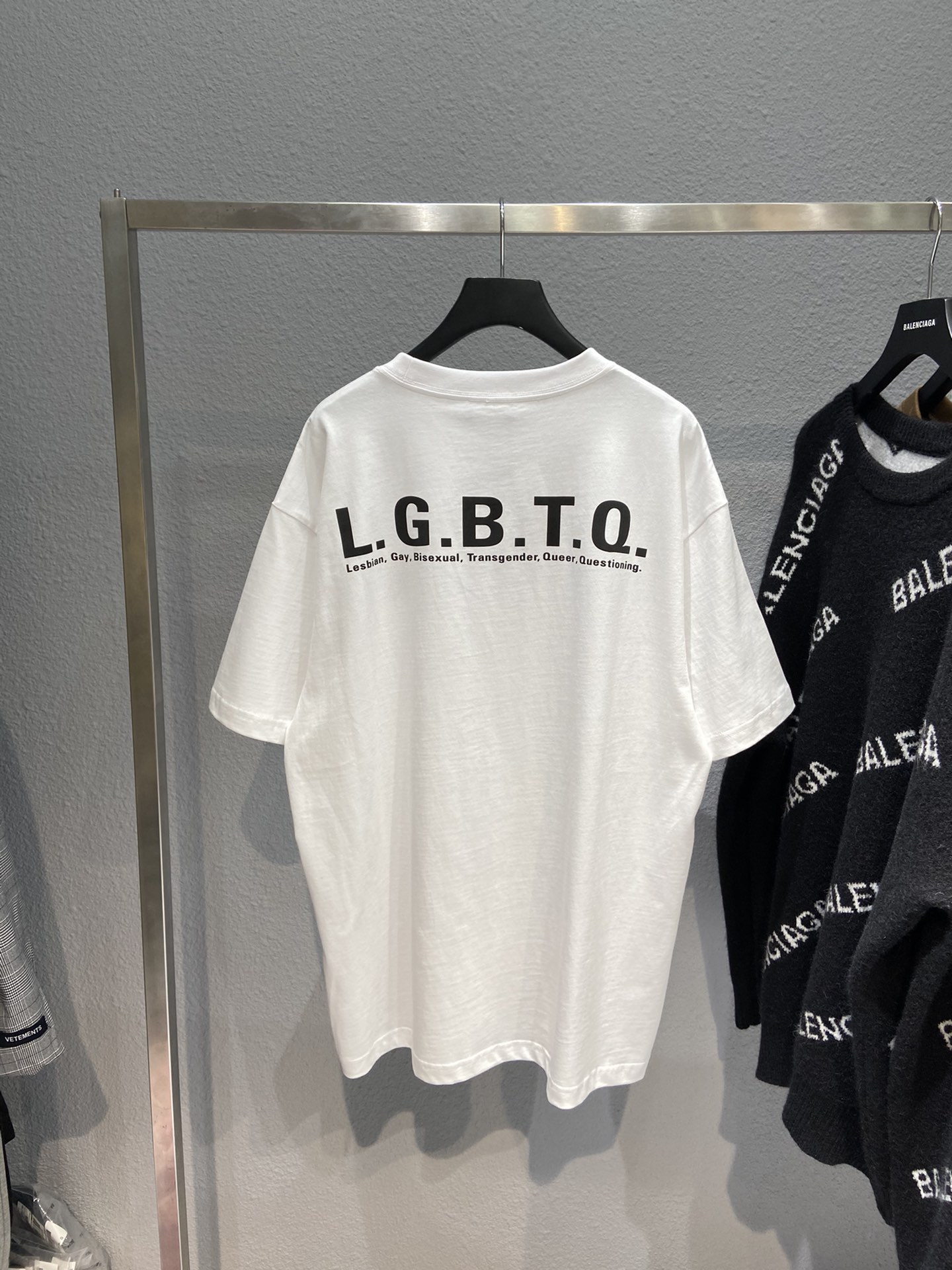 Balenciaga T-Shirt LGBTQ Boxy in White