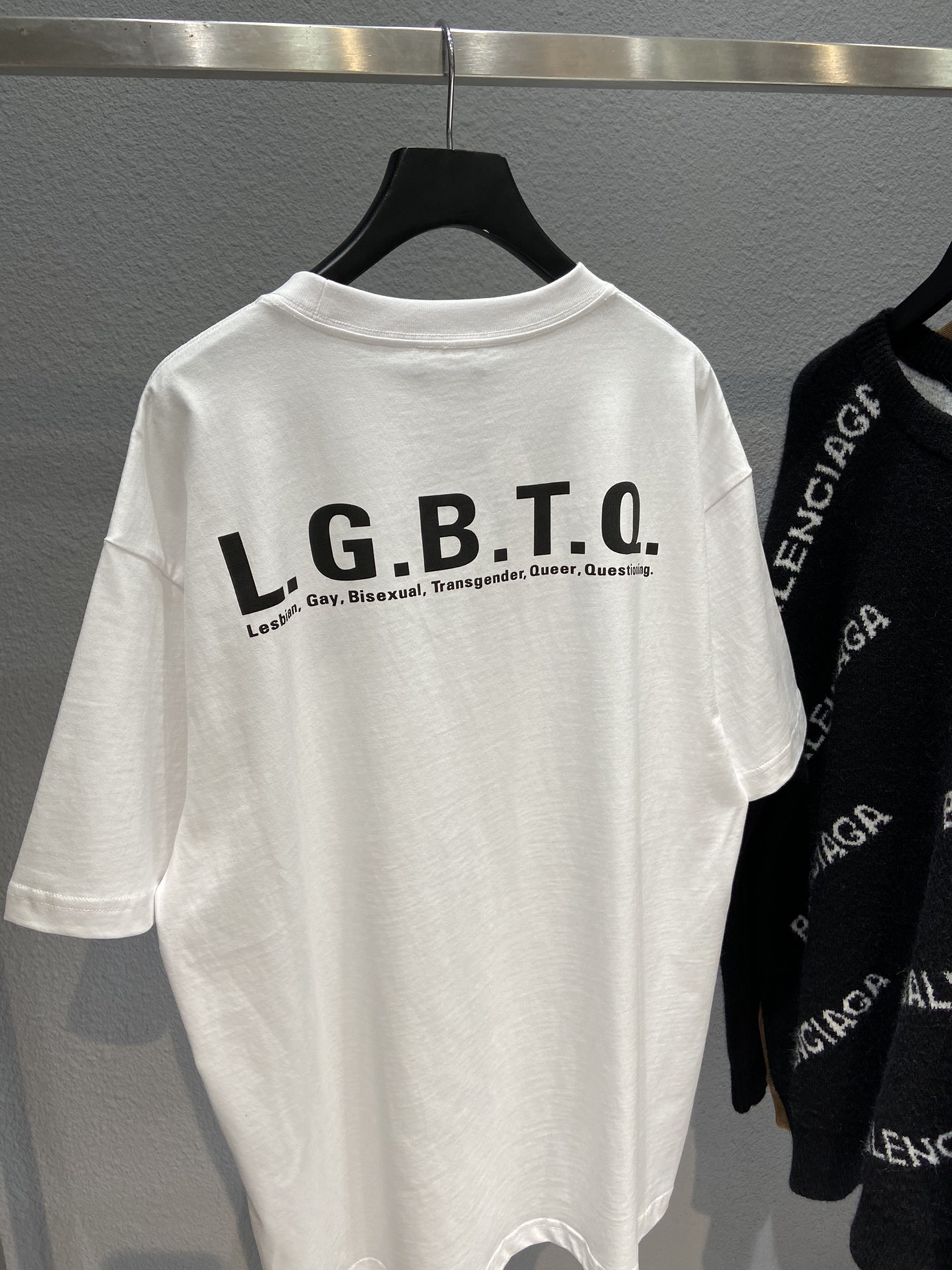 Balenciaga T-Shirt LGBTQ Boxy in White