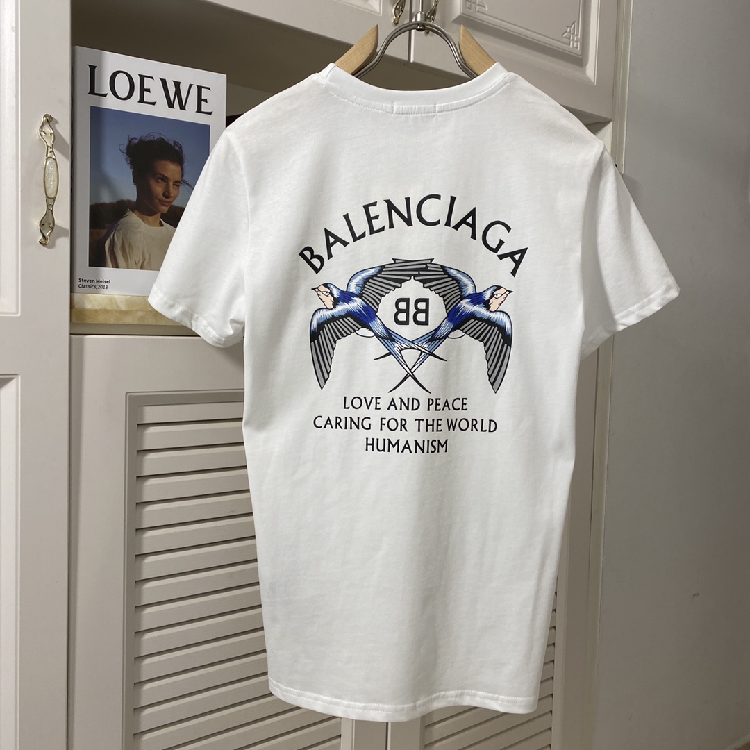 Balenciaga T-Shirt Big Logo in White