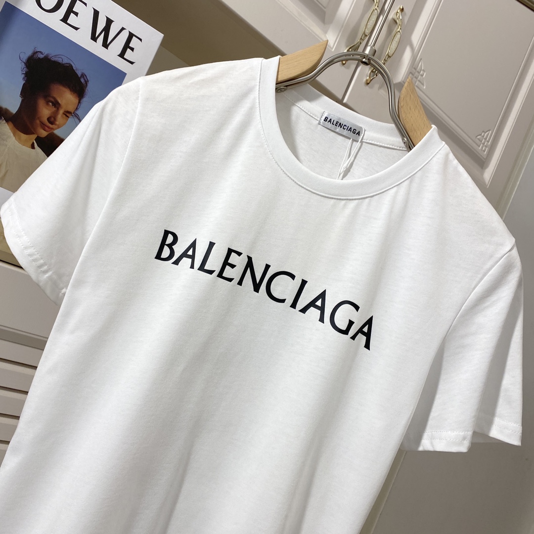 Balenciaga T-Shirt Big Logo in White