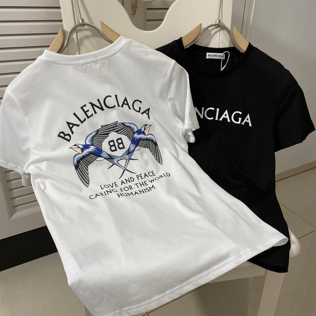 Balenciaga T-Shirt Big Logo in White