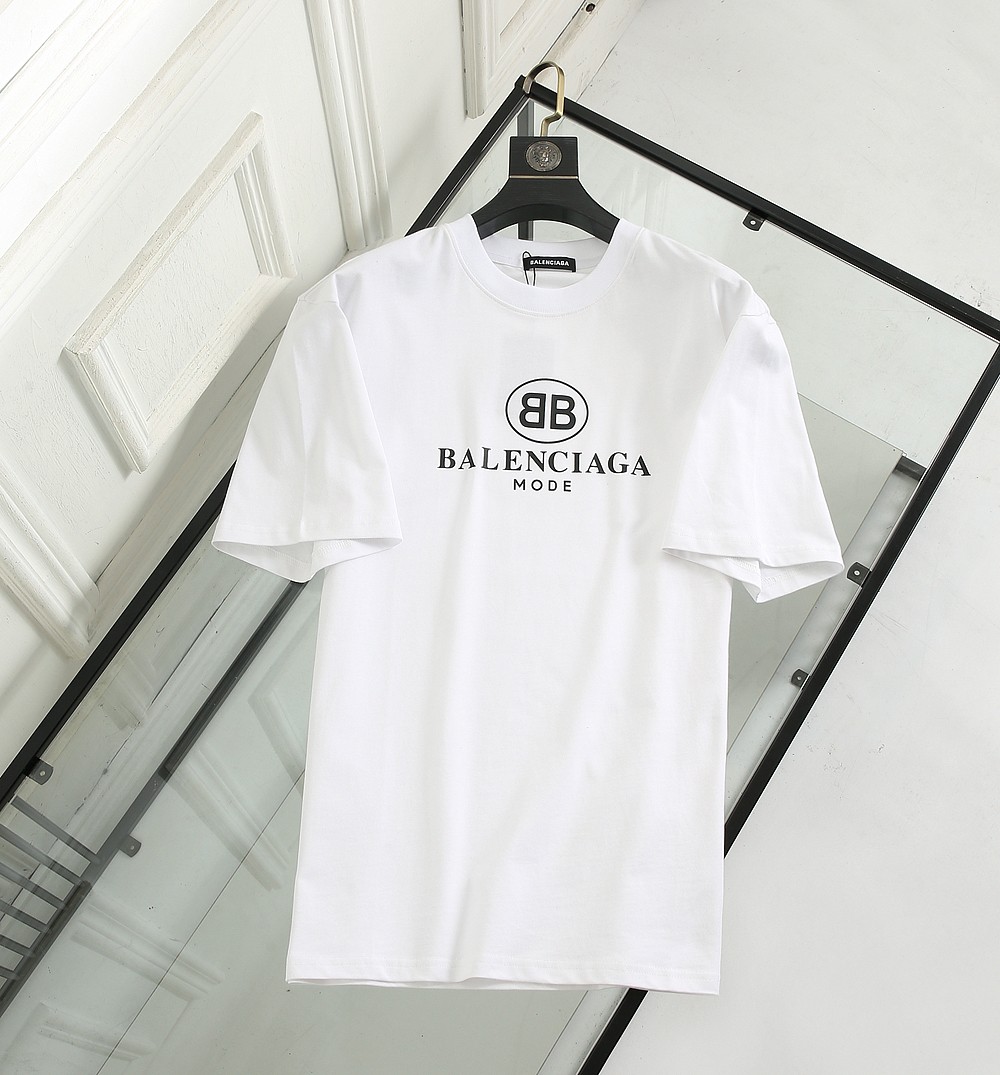 Balenciaga T-Shirt BB Chest in White