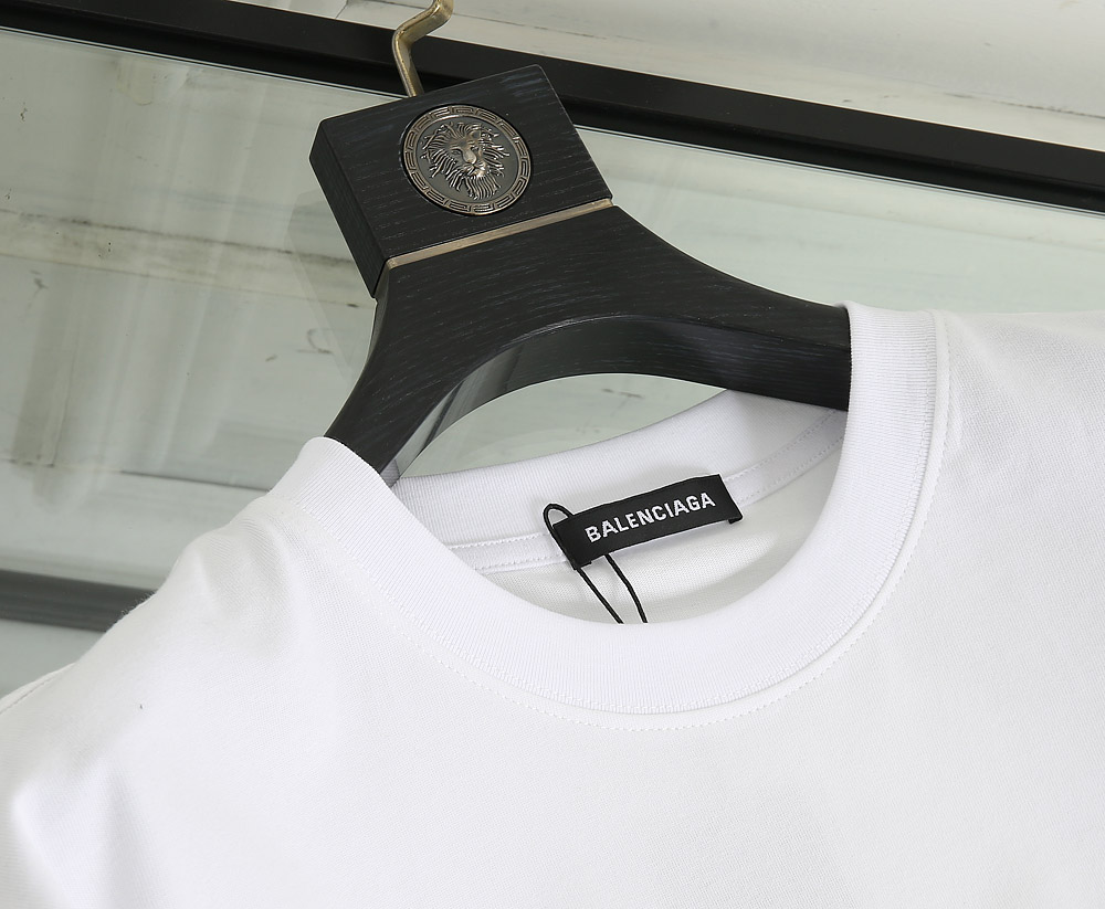 Balenciaga T-Shirt BB Chest in White