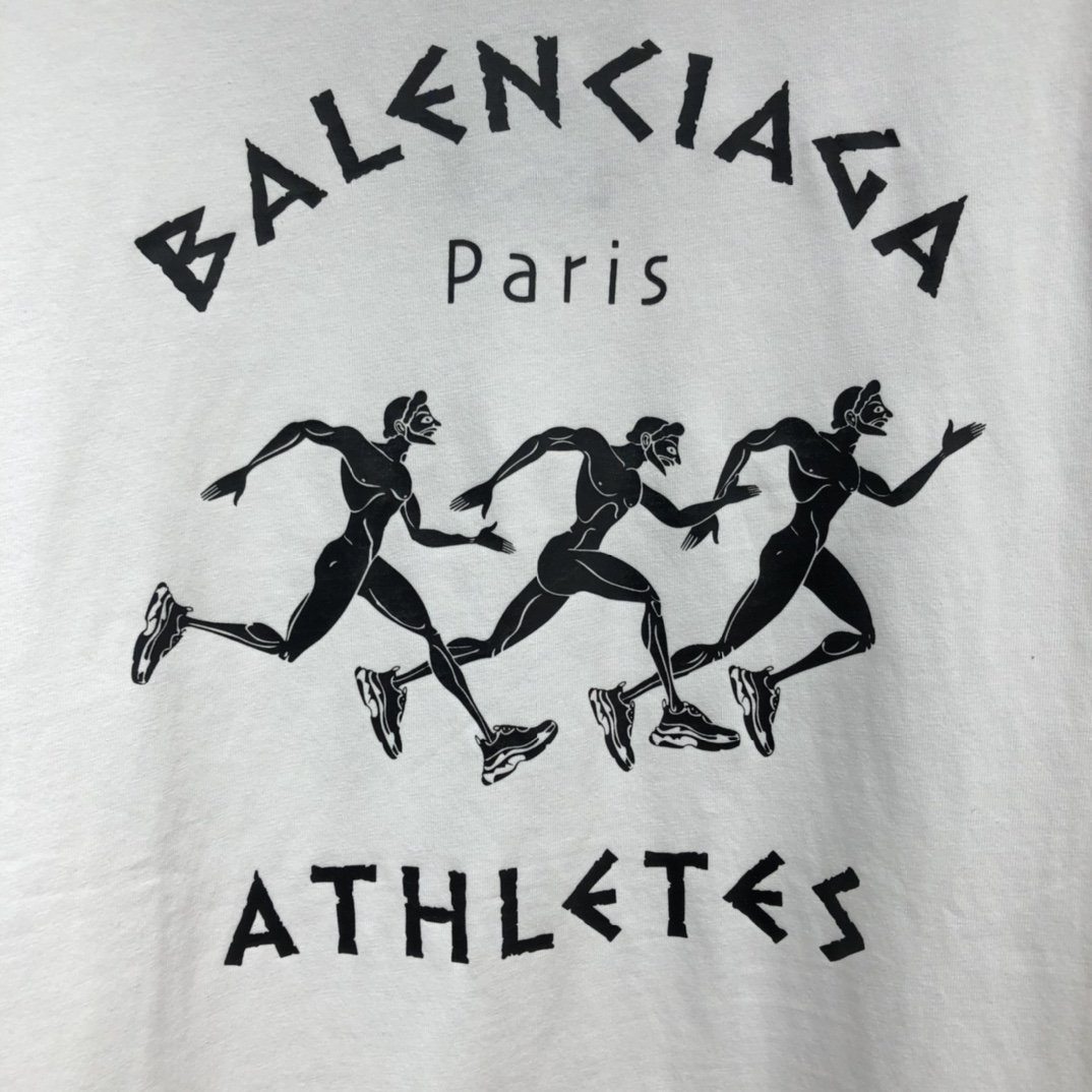 Balenciaga T-Shirt Athletes in White