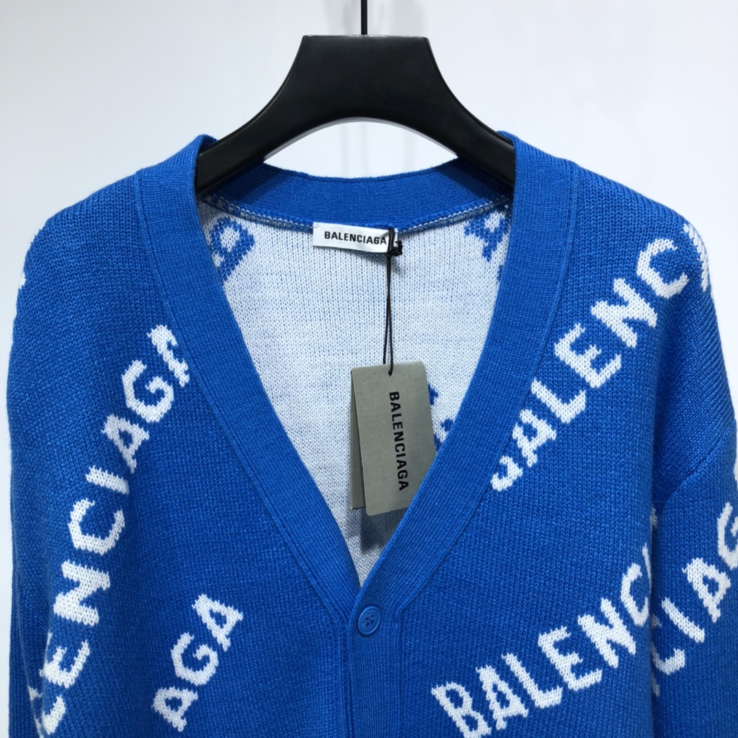 Balenciaga Sweatshirt Cardigan in Blue