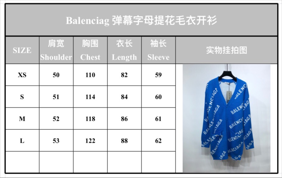 Balenciaga Sweatshirt Cardigan in Blue