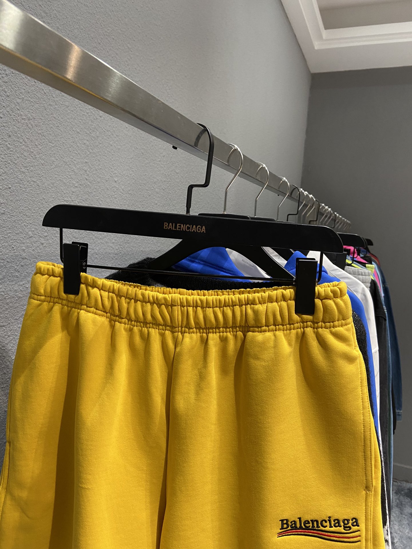 Balenciaga Shorts Cotton in Yellow