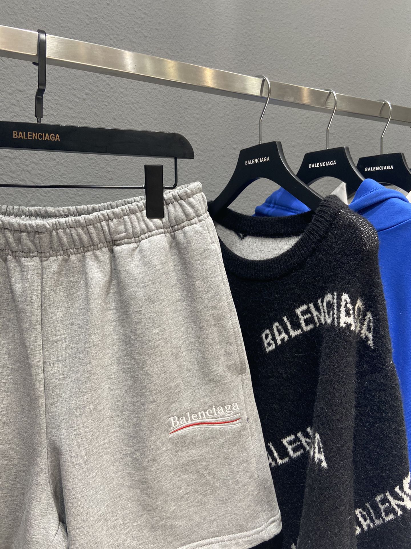 Balenciaga Shorts Cotton in Gray