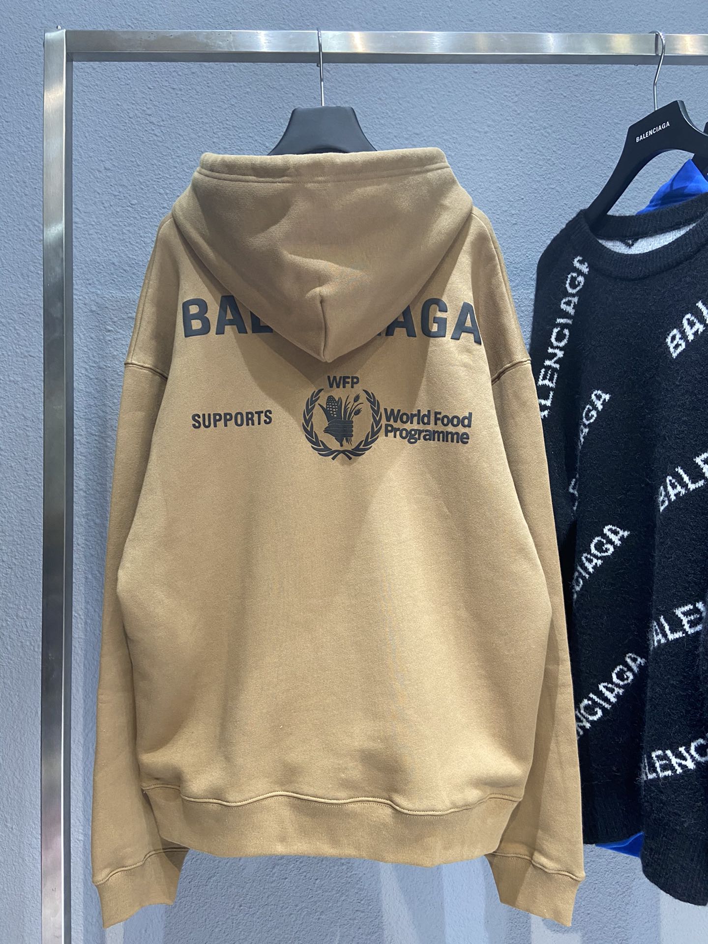 Balenciaga Hoodie WFP Medium Fit Hoodie in Beige 