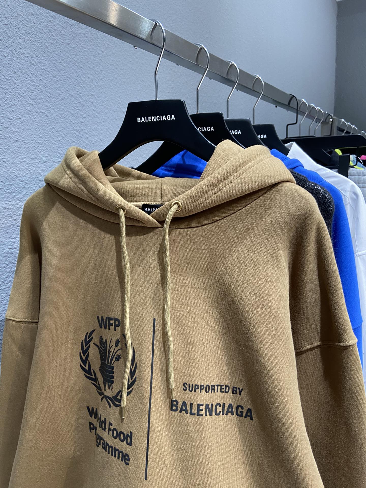 Balenciaga Hoodie WFP Medium Fit Hoodie in Beige 