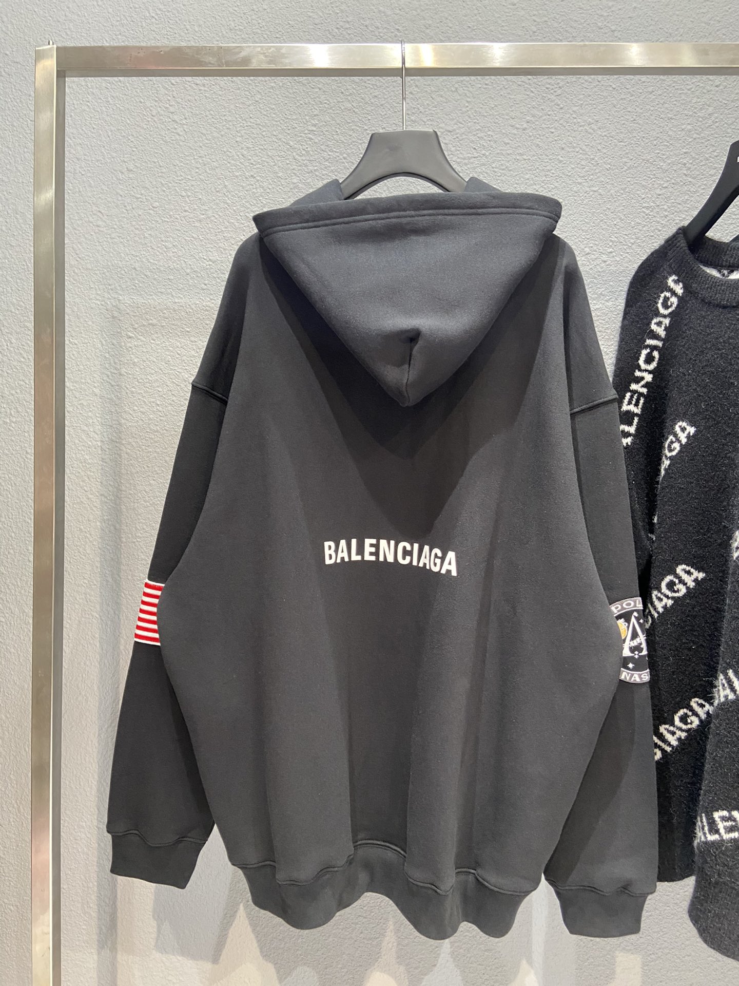 Balenciaga Hoodie Space Boxy in Black