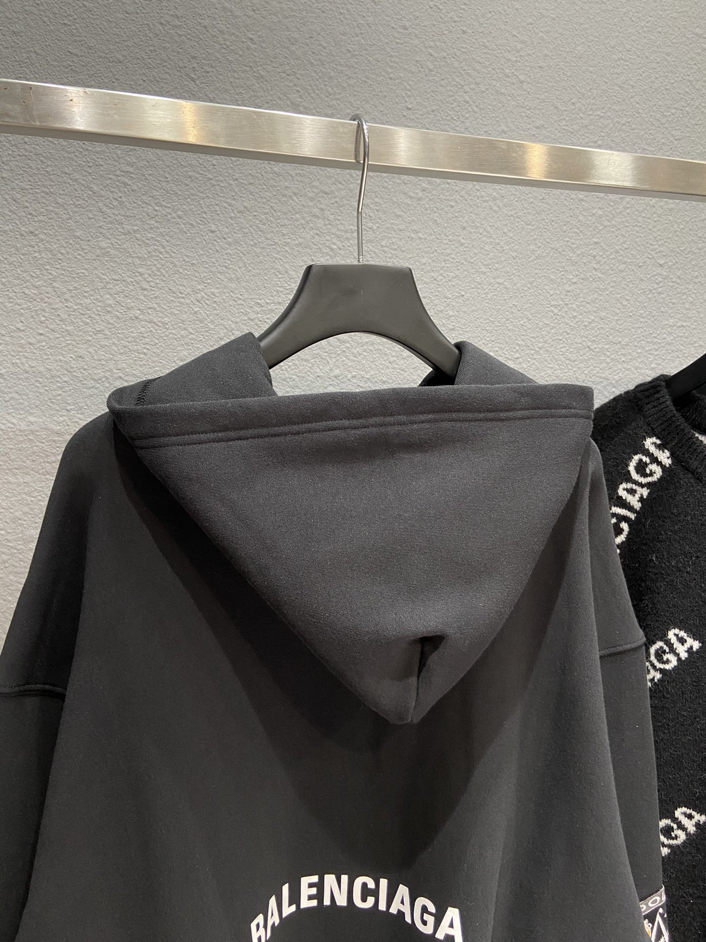 Balenciaga Hoodie Space Boxy in Black