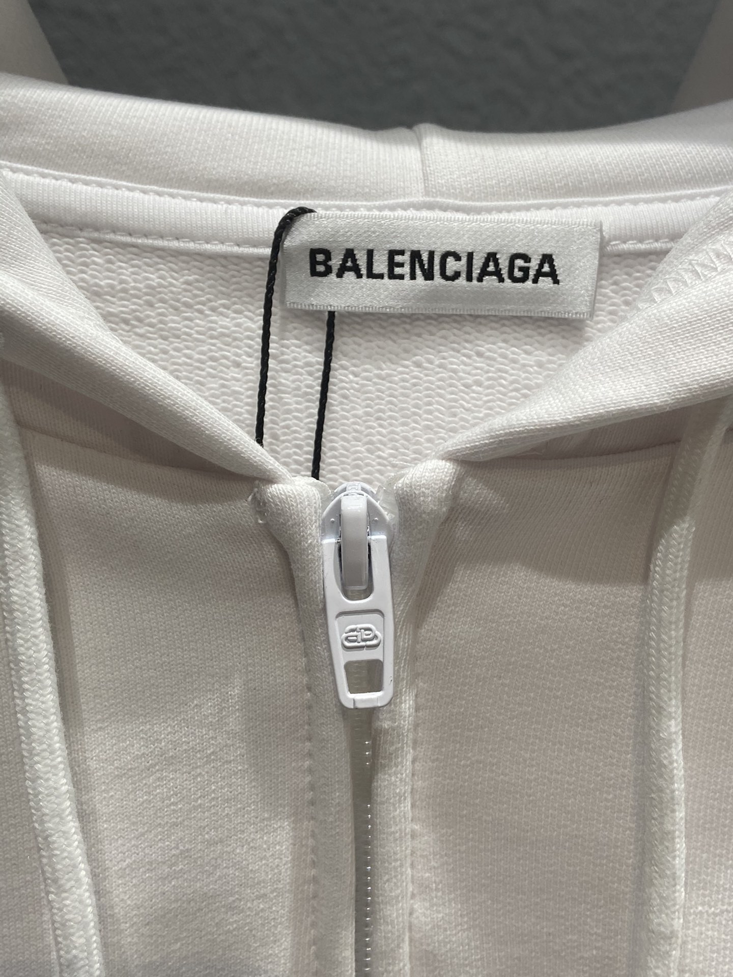 Balenciaga Hoodie Resorts Zip-up in White