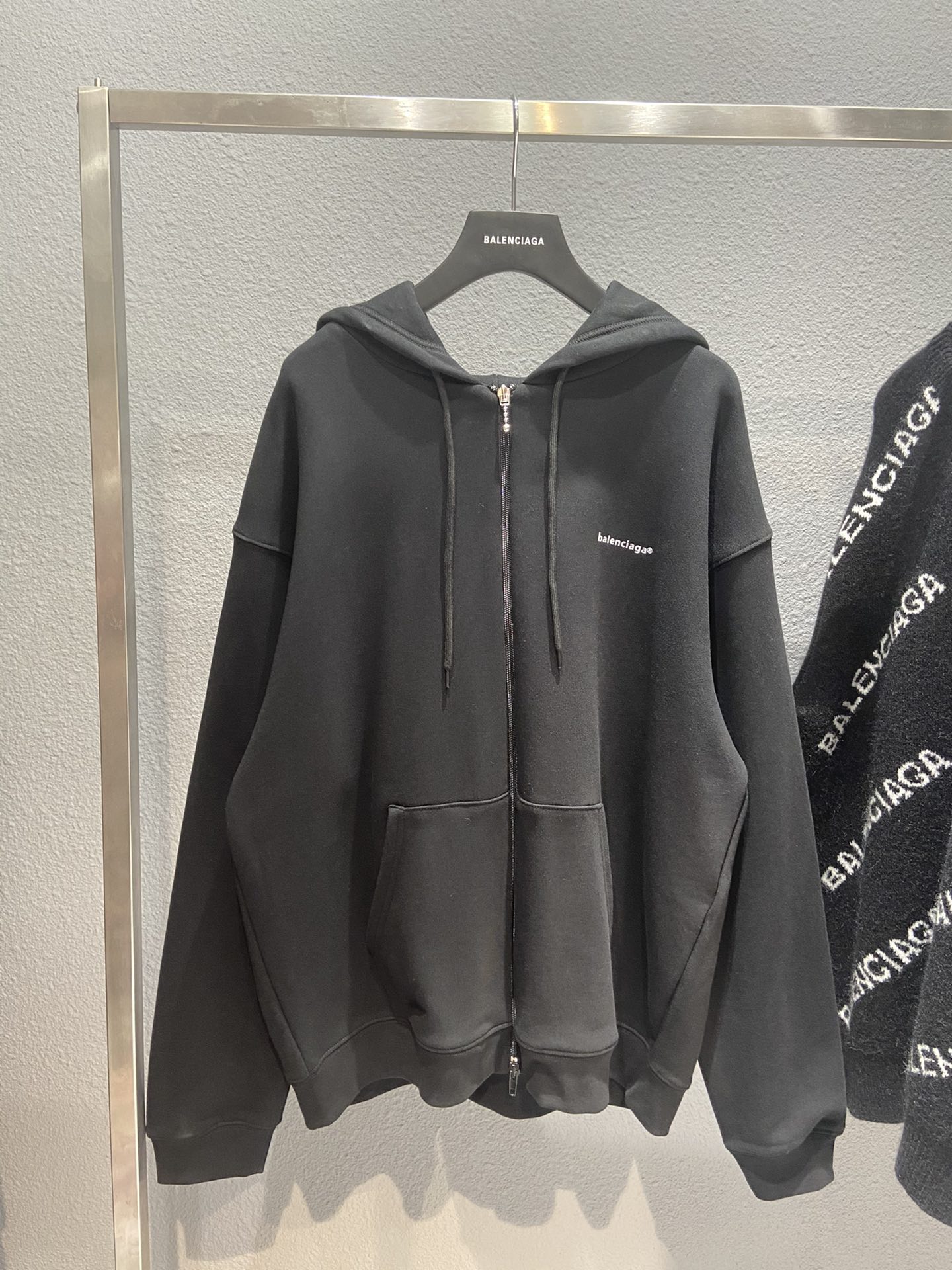 Balenciaga Hoodie Resorts Zip-up in Black