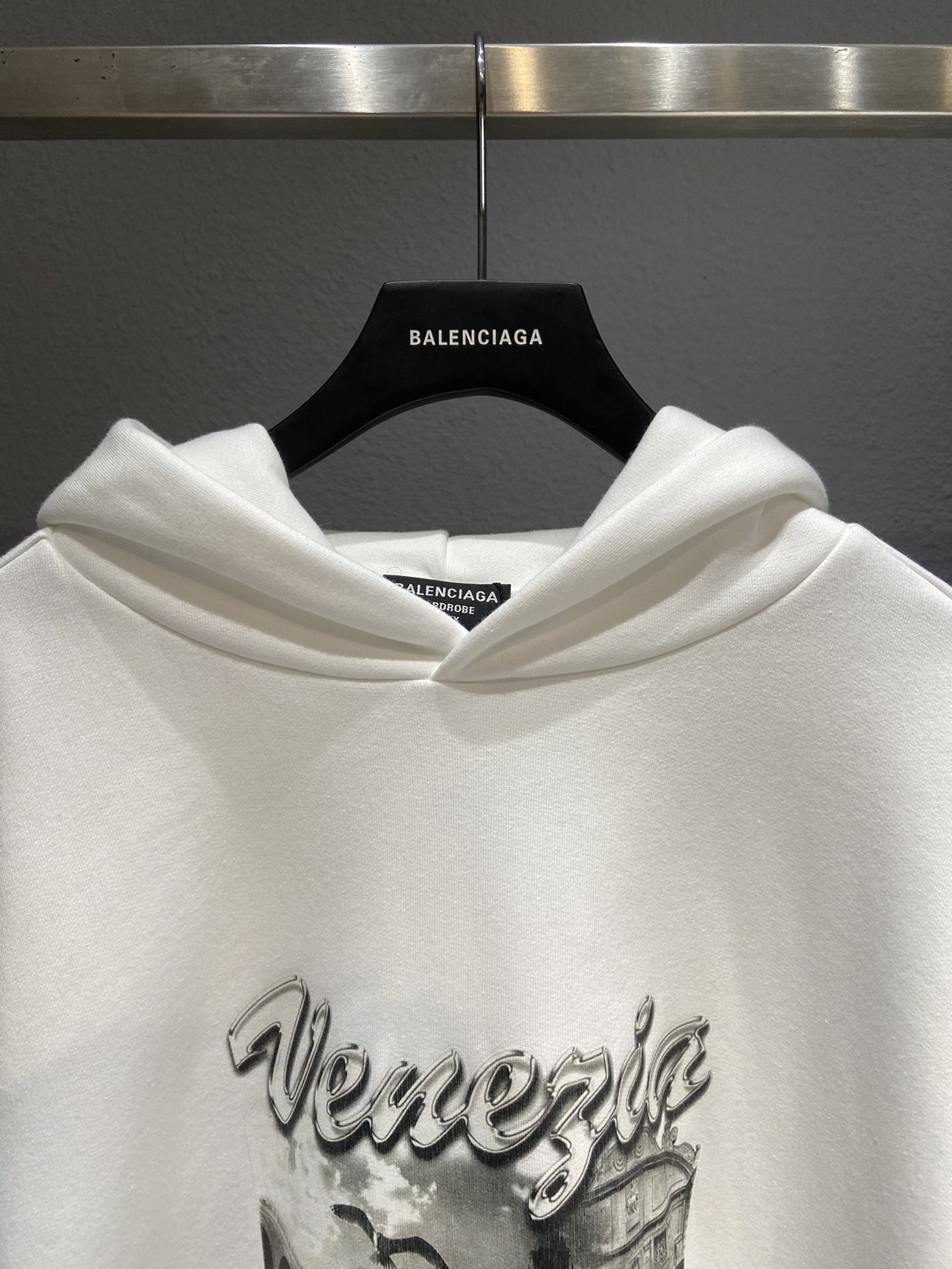 Balenciaga Hoodie Printed in White