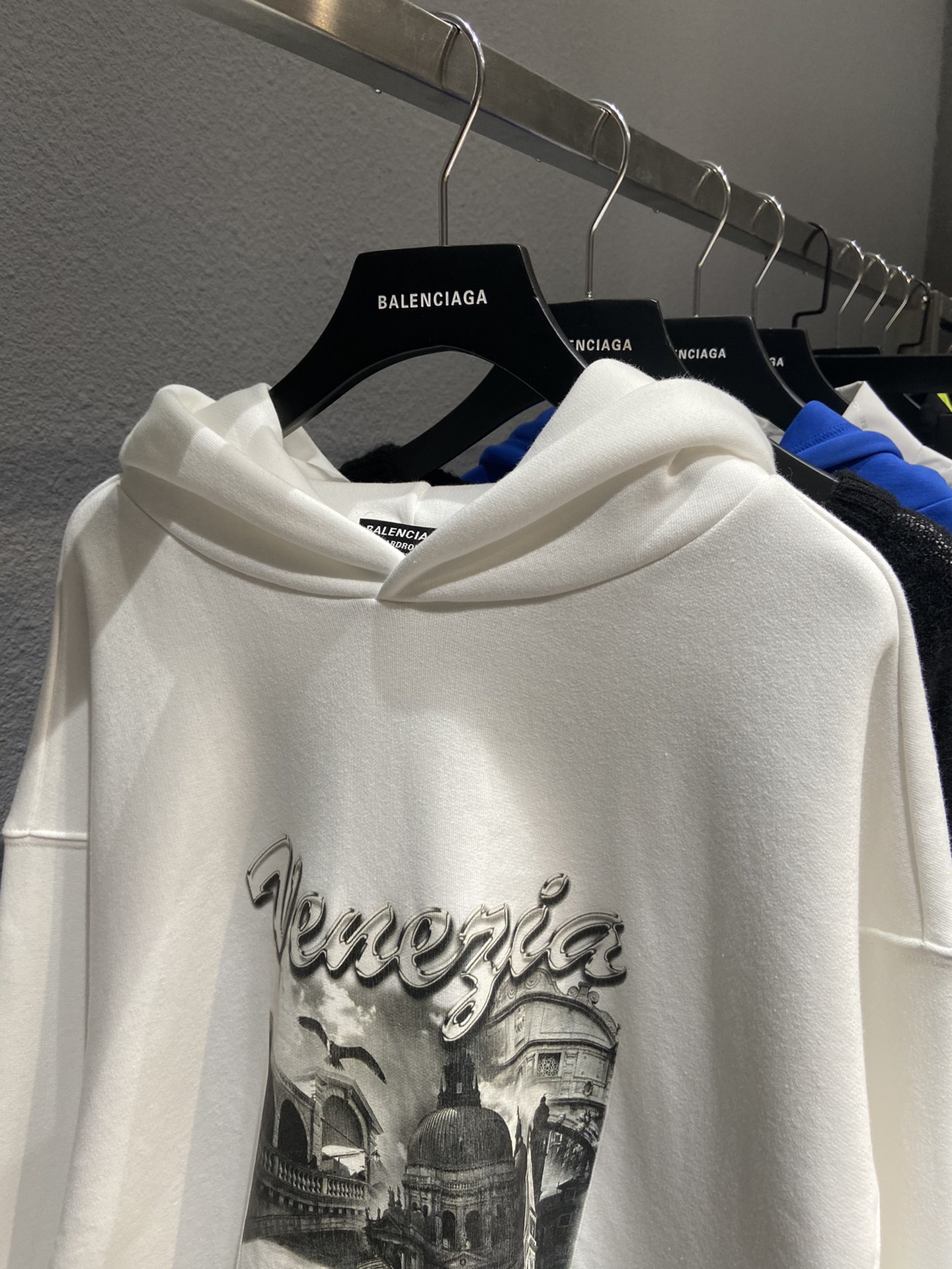 Balenciaga Hoodie Printed in White