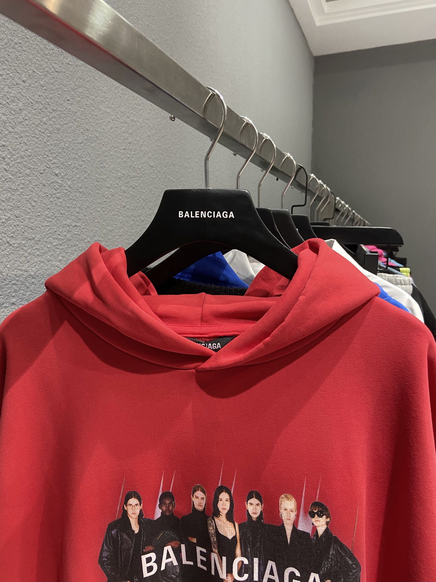 Balenciaga Hoodie Printed in Red