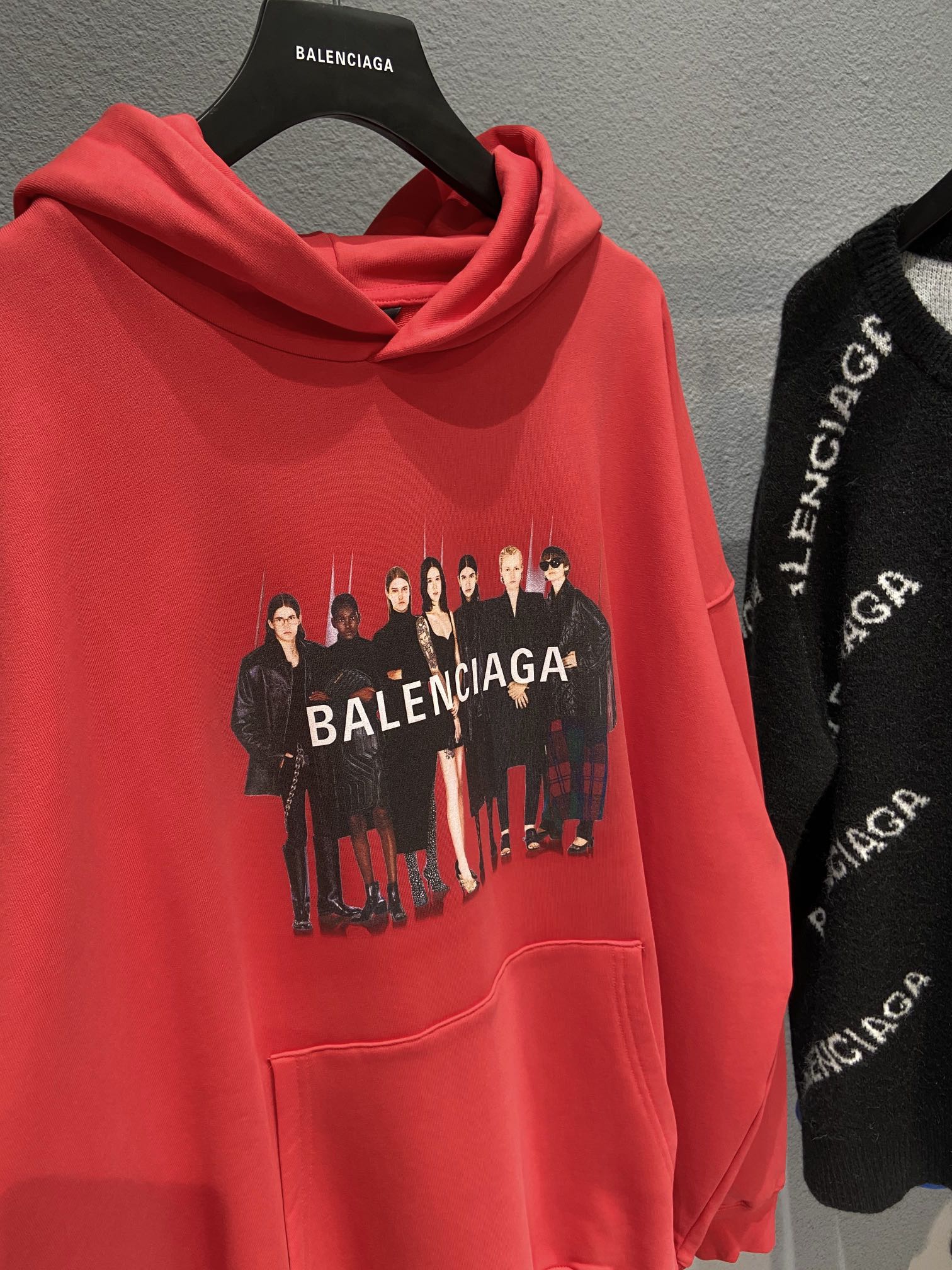 Balenciaga Hoodie Printed in Red