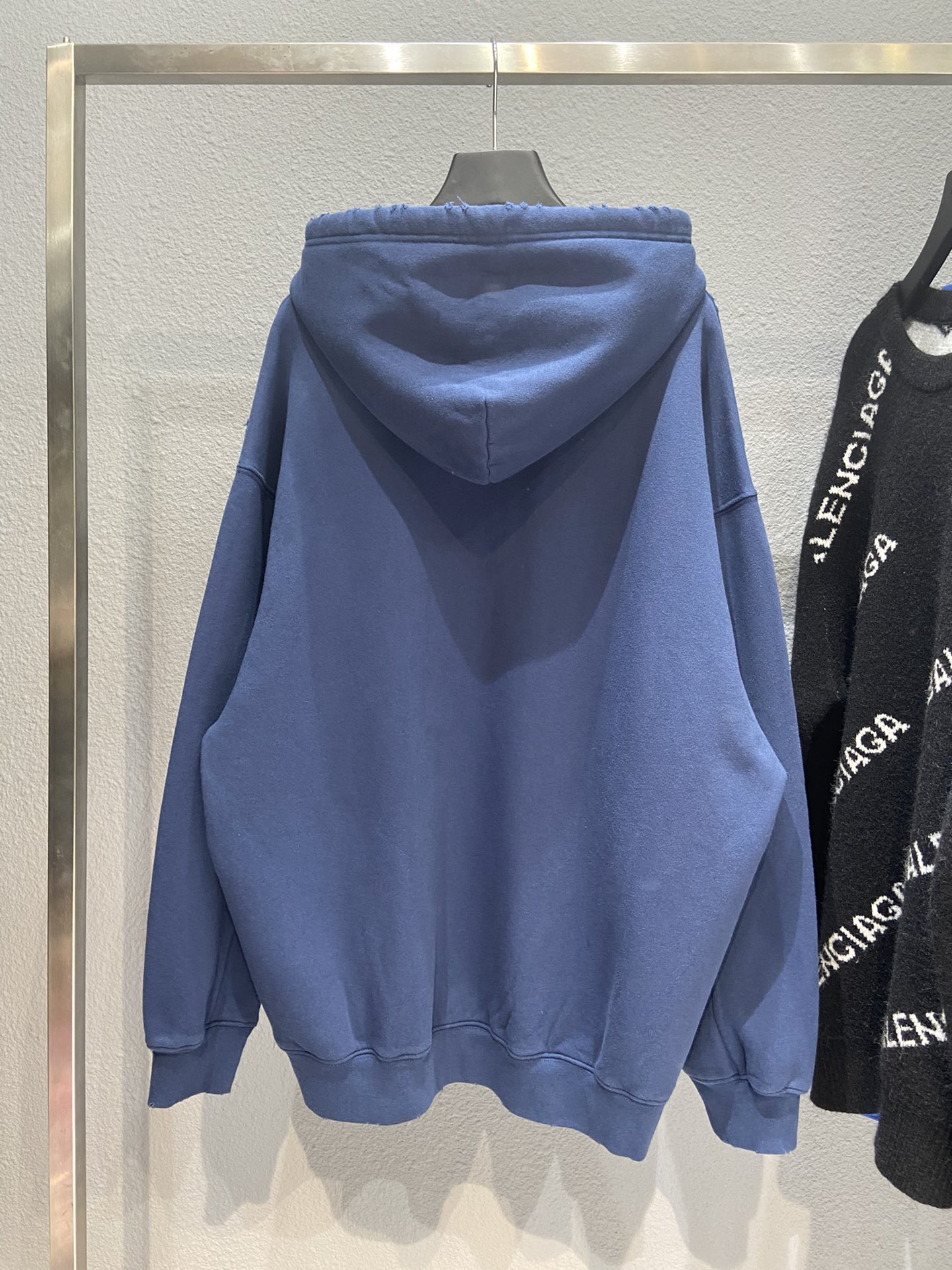 Balenciaga Hoodie Printed in Blue