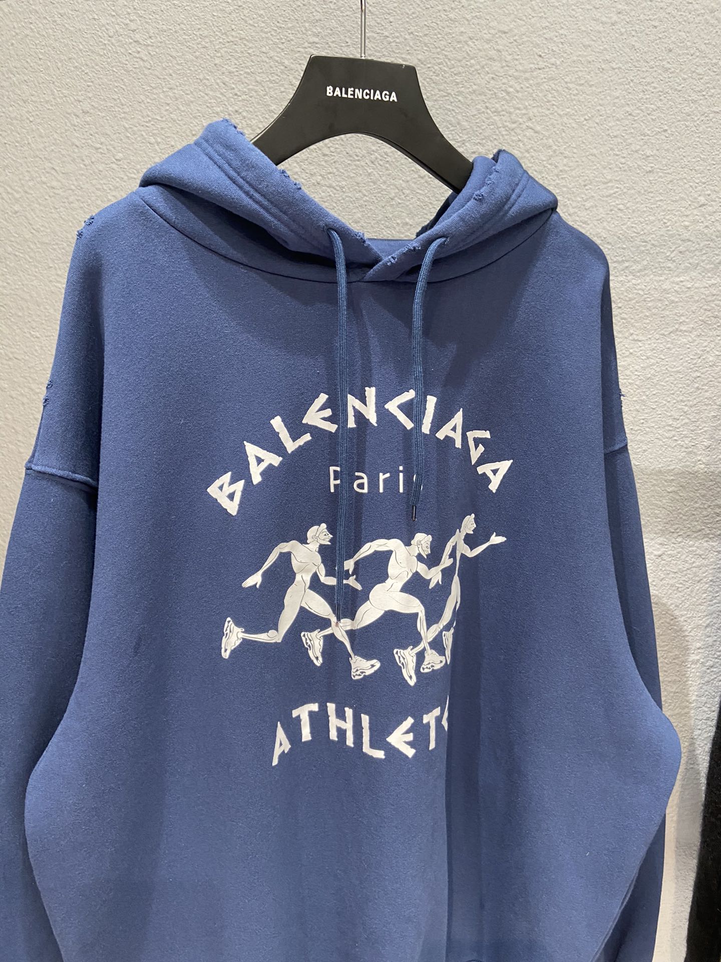 Balenciaga Hoodie Printed in Blue